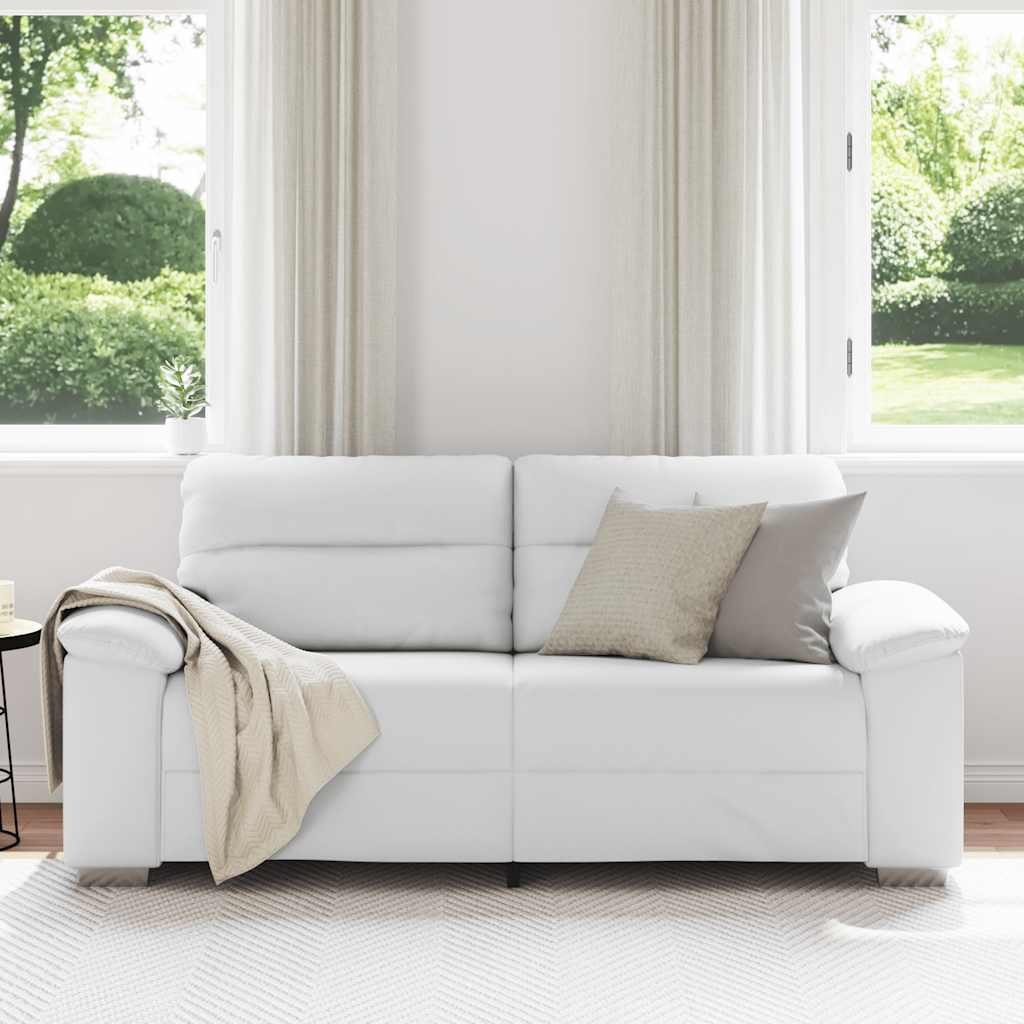 2-Sitzer-Sofa Weiß 180x81x84 cm Kunstleder