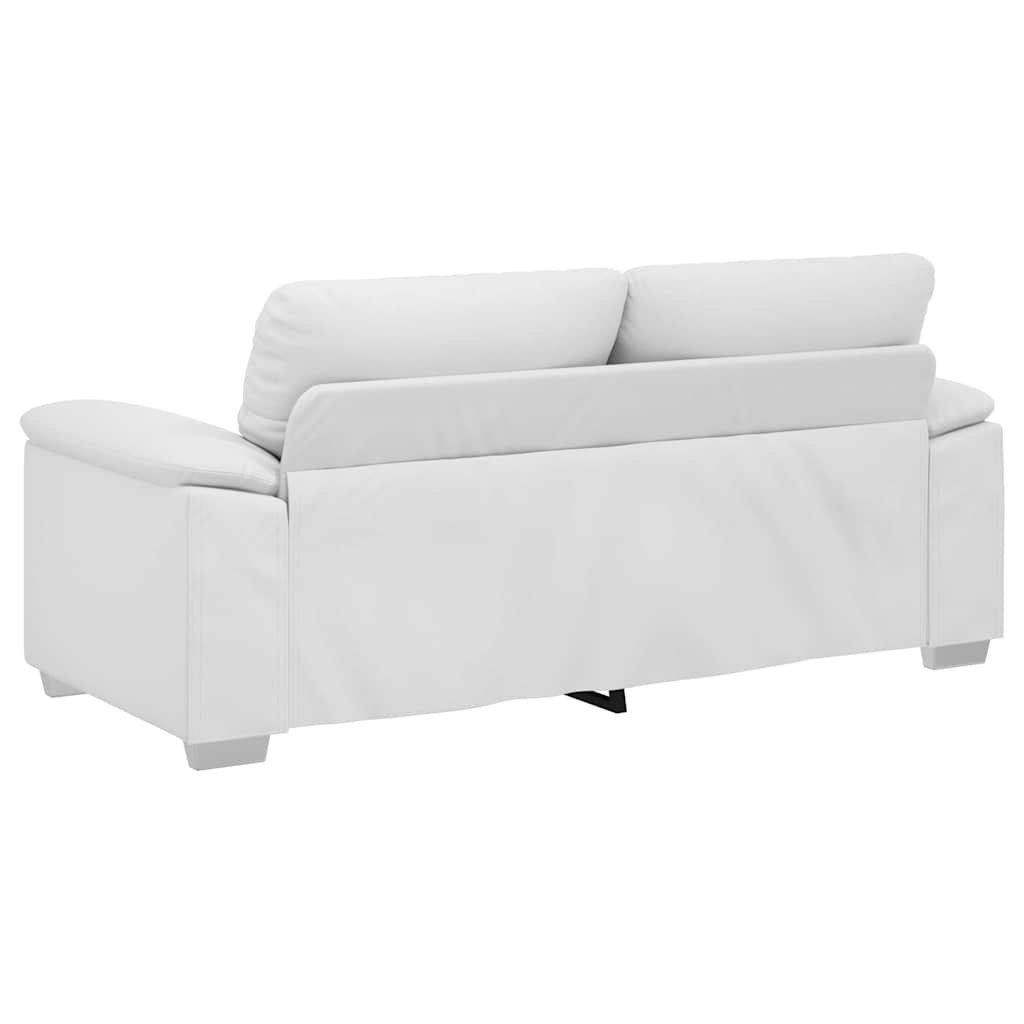 2-Sitzer-Sofa Weiß 180x81x84 cm Kunstleder