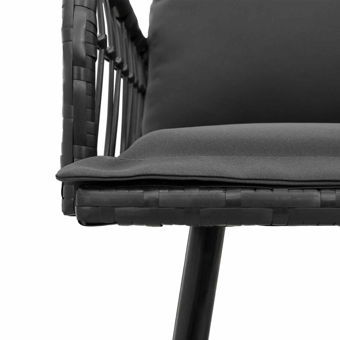 Sofa mit Kissen Anthrazit 173 x 231 x 90cm Stahl