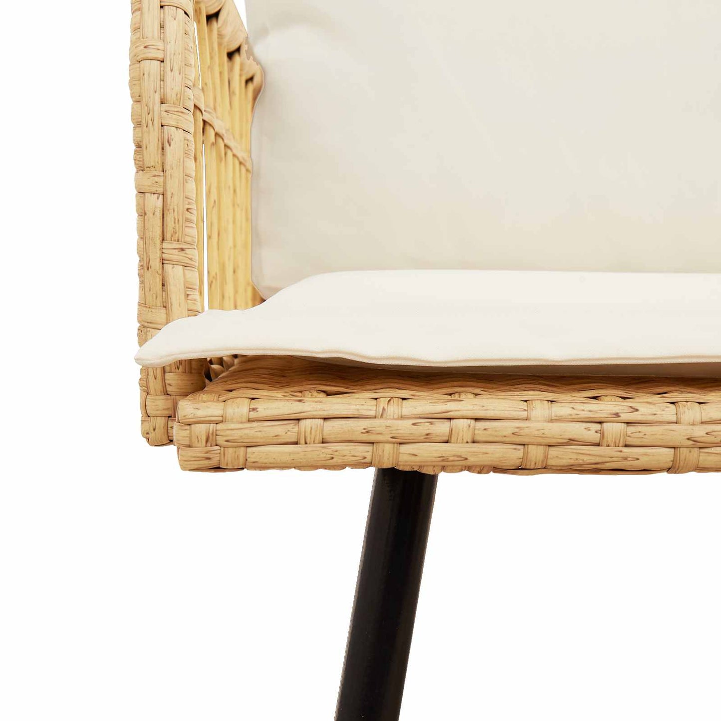 Sofa mit Kissen Natur 173 x 231 x 90cm Stahl
