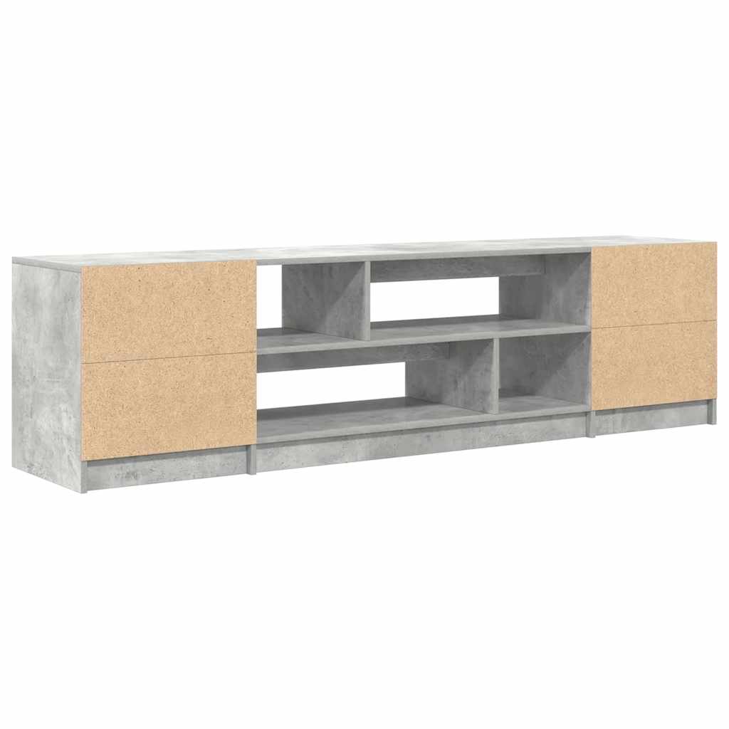 TV-Schrank Betongrau 188,5x41x50 cm Holzwerkstoff