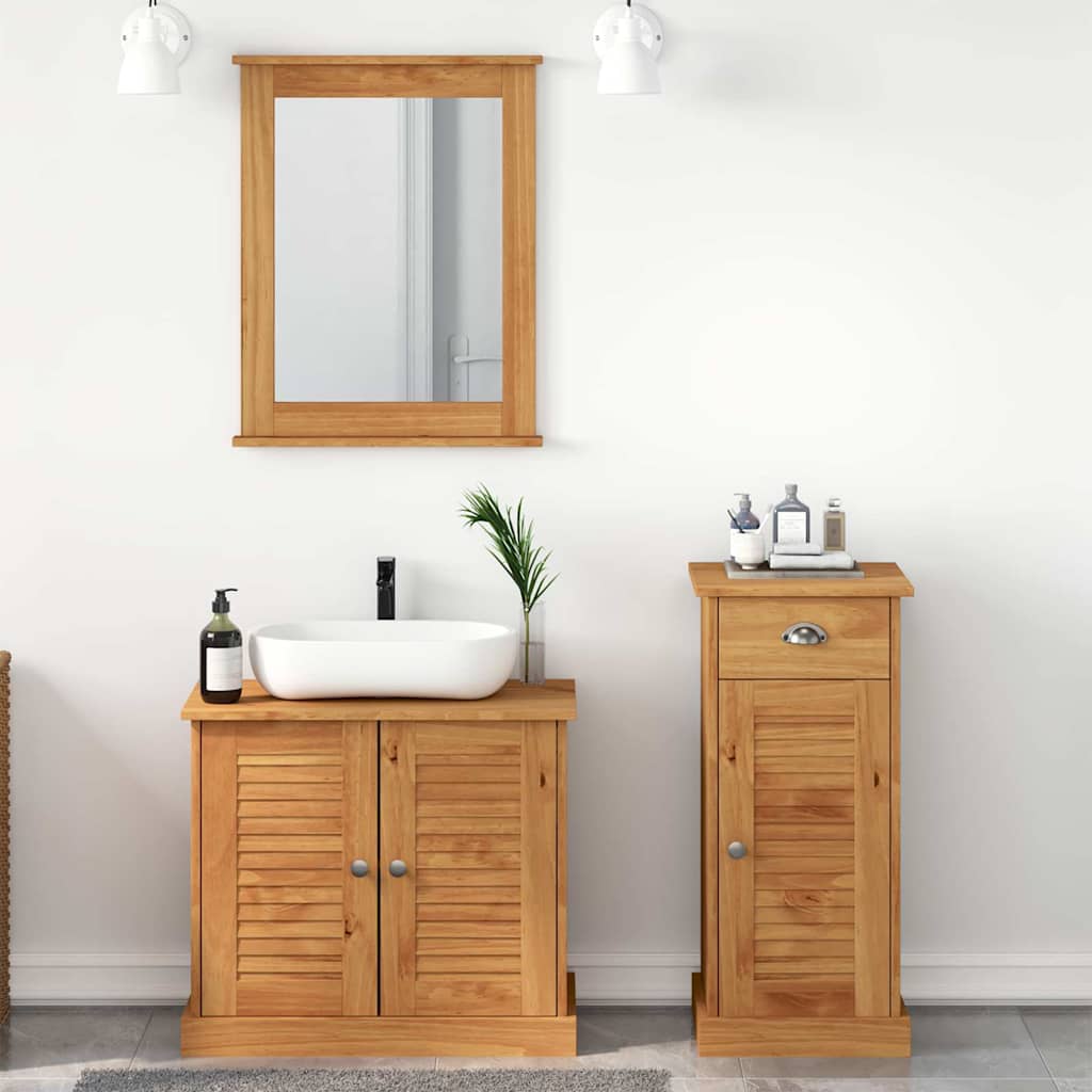 Badezimmermöbel-Set VIGO 3 pcs Honigbraun Massives Kiefernholz