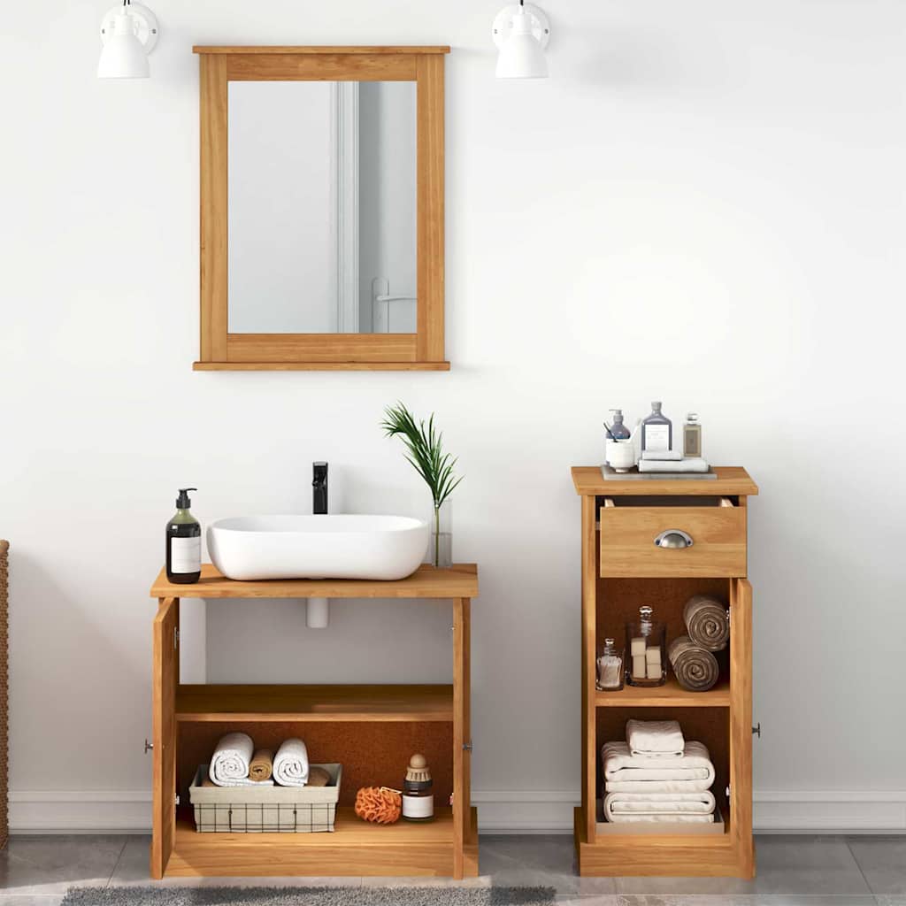 Badezimmermöbel-Set VIGO 3 pcs Honigbraun Massives Kiefernholz