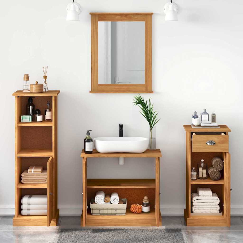 Badezimmermöbel-Set VIGO 4 pcs Honigbraun Massives Kiefernholz