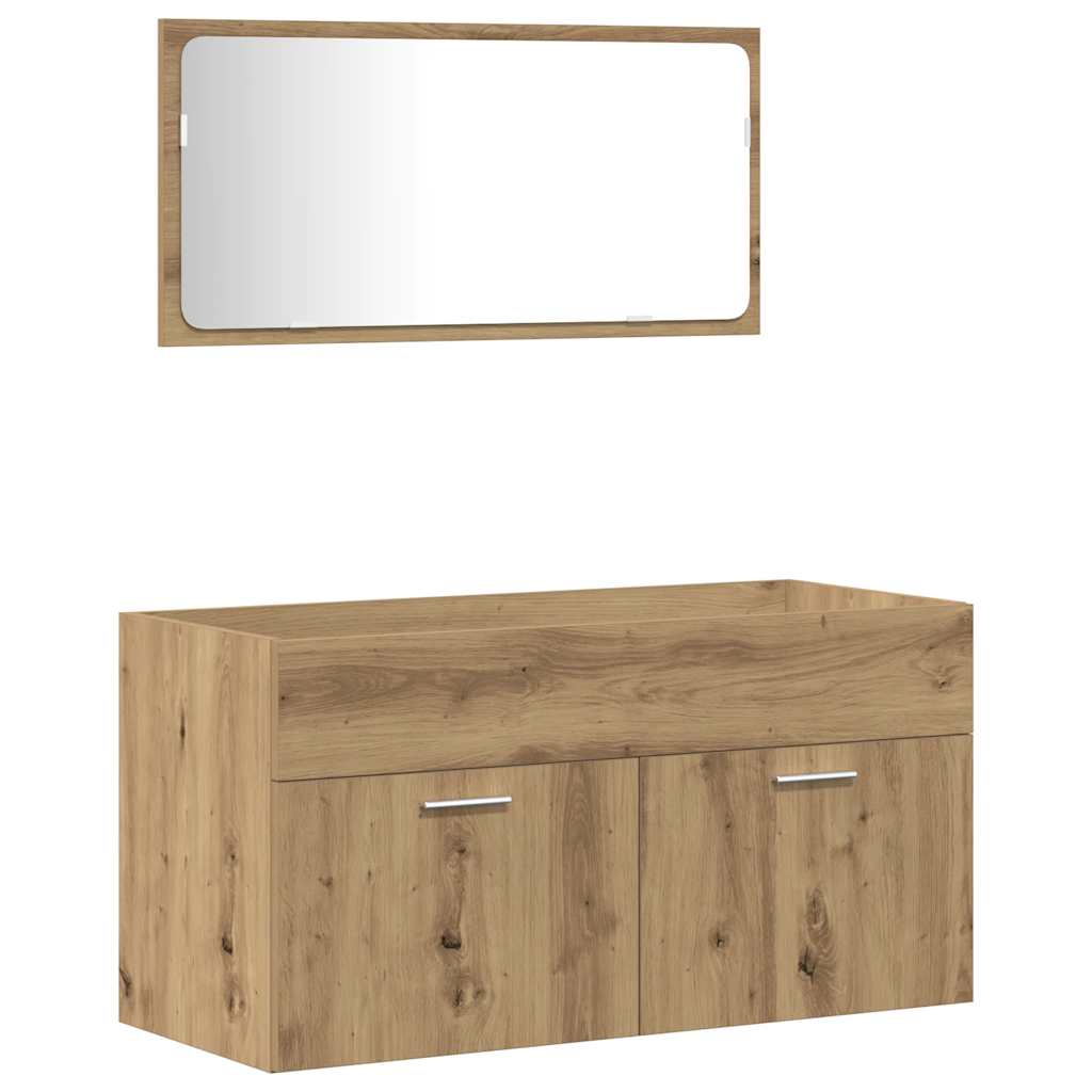 4-tlg. Badmöbel-Set Artisan-Eiche Holzwerkstoff
