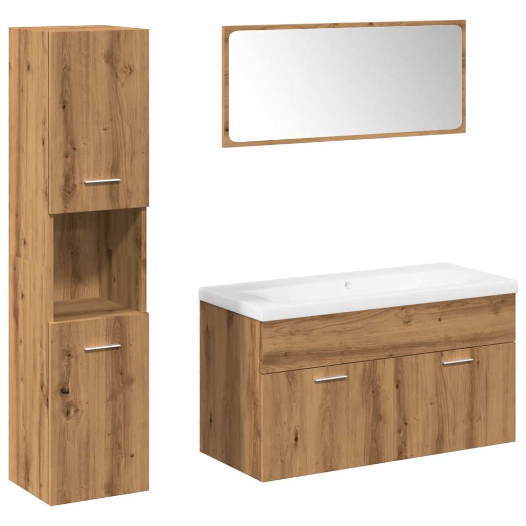 5-tlg. Badmöbel-Set Artisan-Eiche Holzwerkstoff