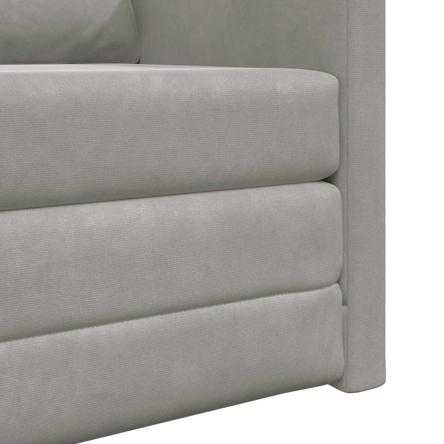 Schlafsofa Hellgrau 74 x 77 x 81 cm Samt