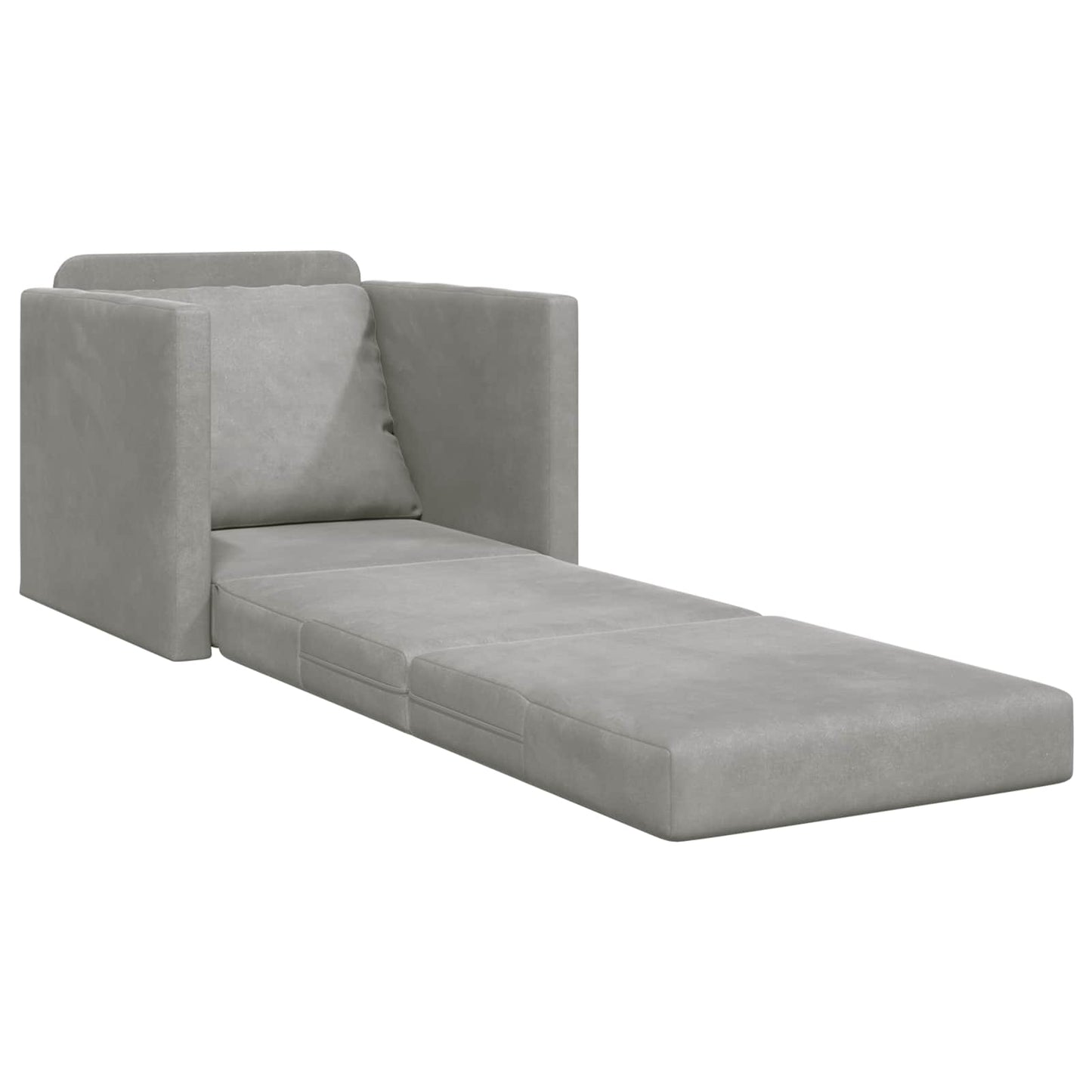 Schlafsofa Hellgrau 74 x 77 x 81 cm Samt