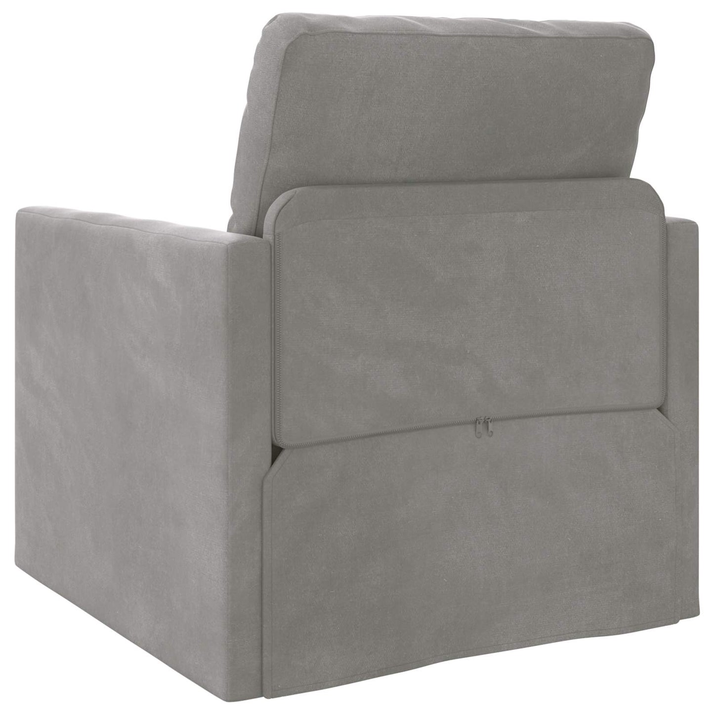 Schlafsofa Hellgrau 74 x 77 x 81 cm Samt