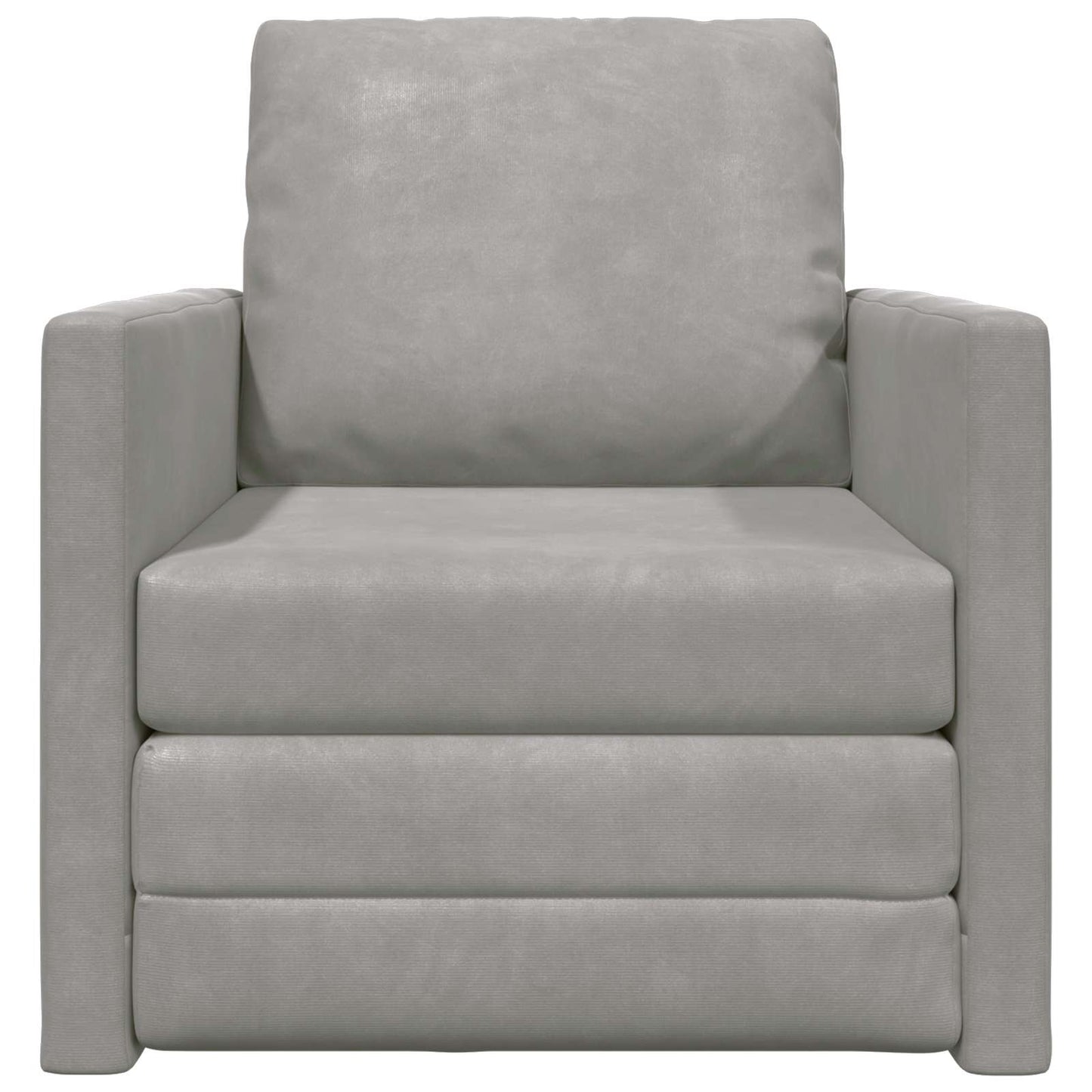 Schlafsofa Hellgrau 74 x 77 x 81 cm Samt