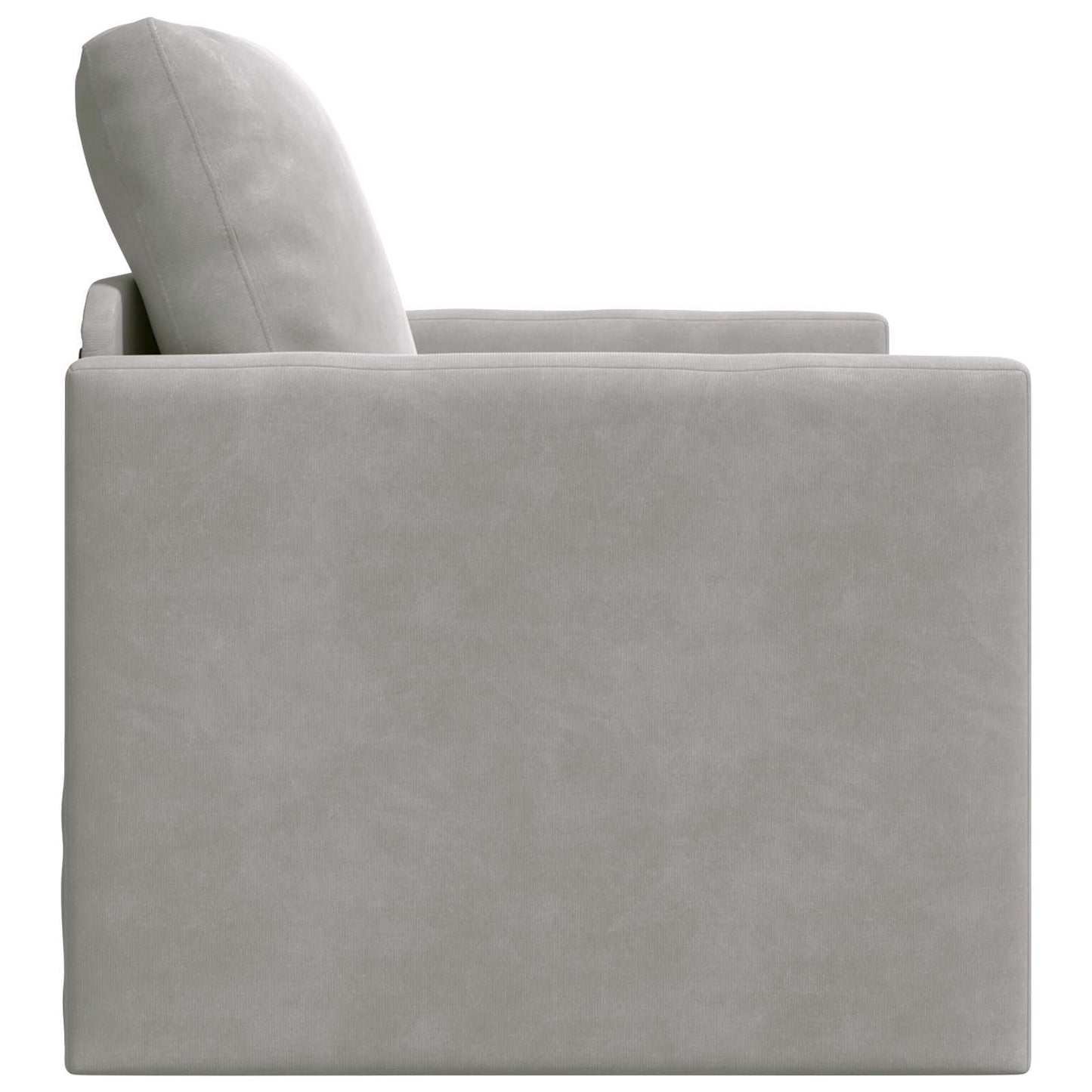Schlafsofa Hellgrau 74 x 77 x 81 cm Samt