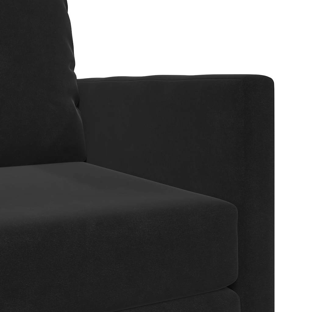 Schlafsofa Schwarz 74 x 77 x 81 cm Samt