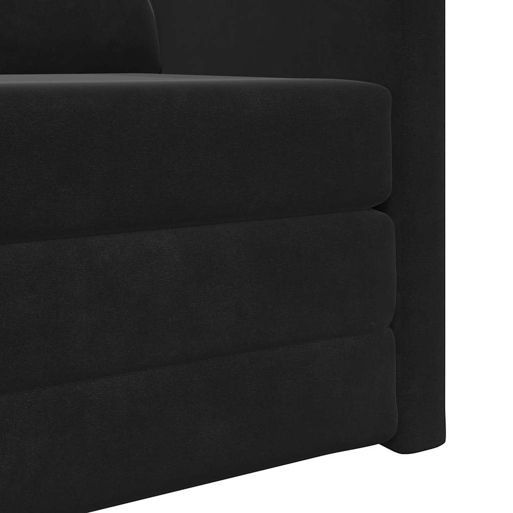 Schlafsofa Schwarz 74 x 77 x 81 cm Samt