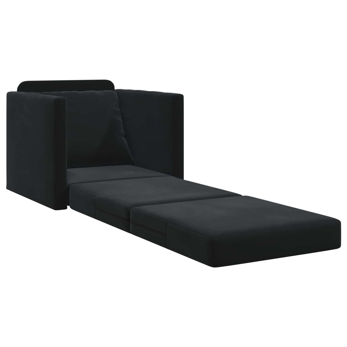 Schlafsofa Schwarz 74 x 77 x 81 cm Samt