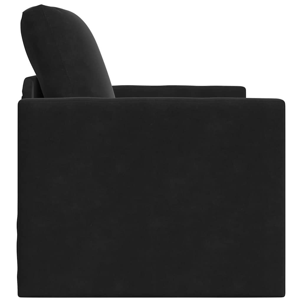 Schlafsofa Schwarz 74 x 77 x 81 cm Samt