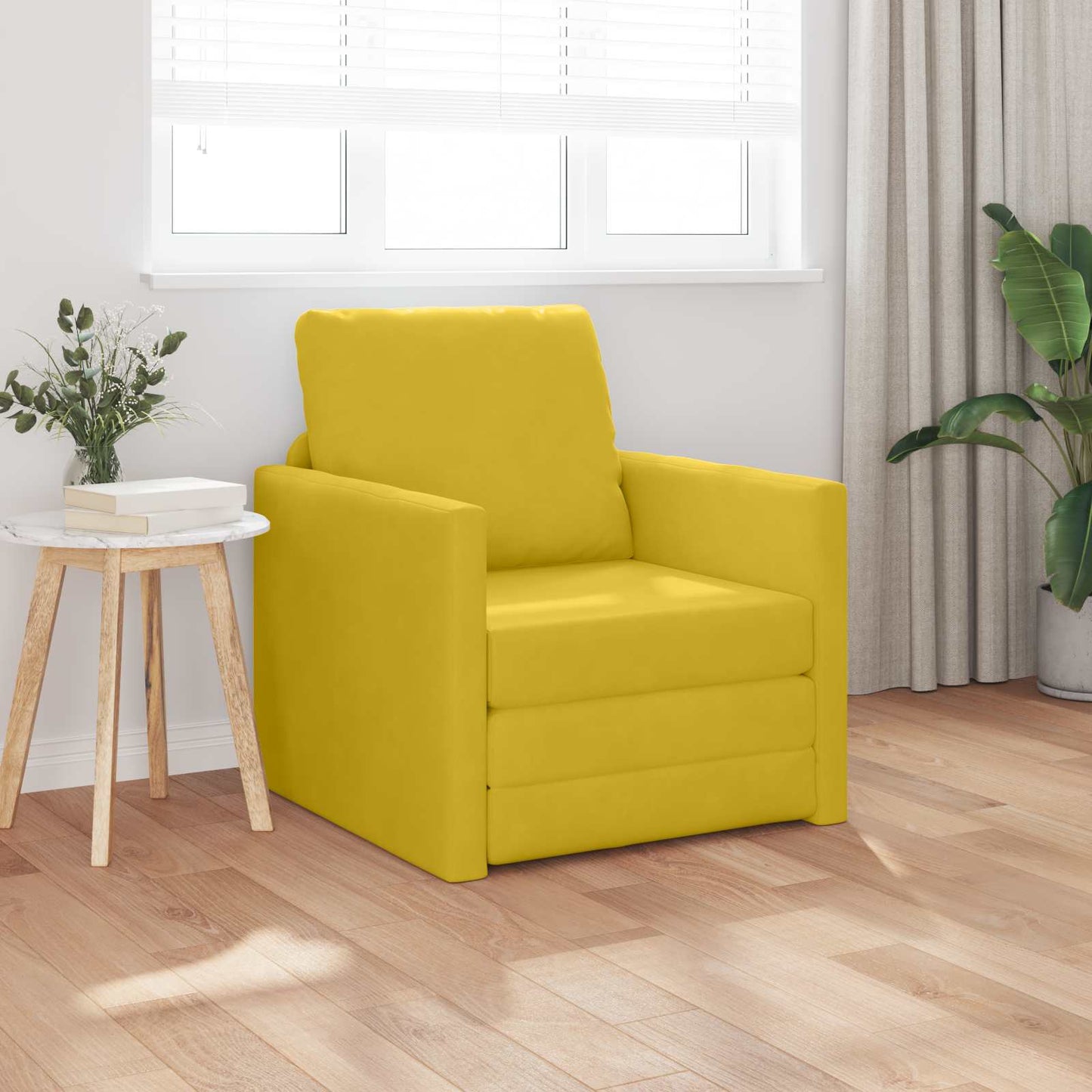 Schlafsofa Dunkelgelb 74 x 77 x 81 cm Samt