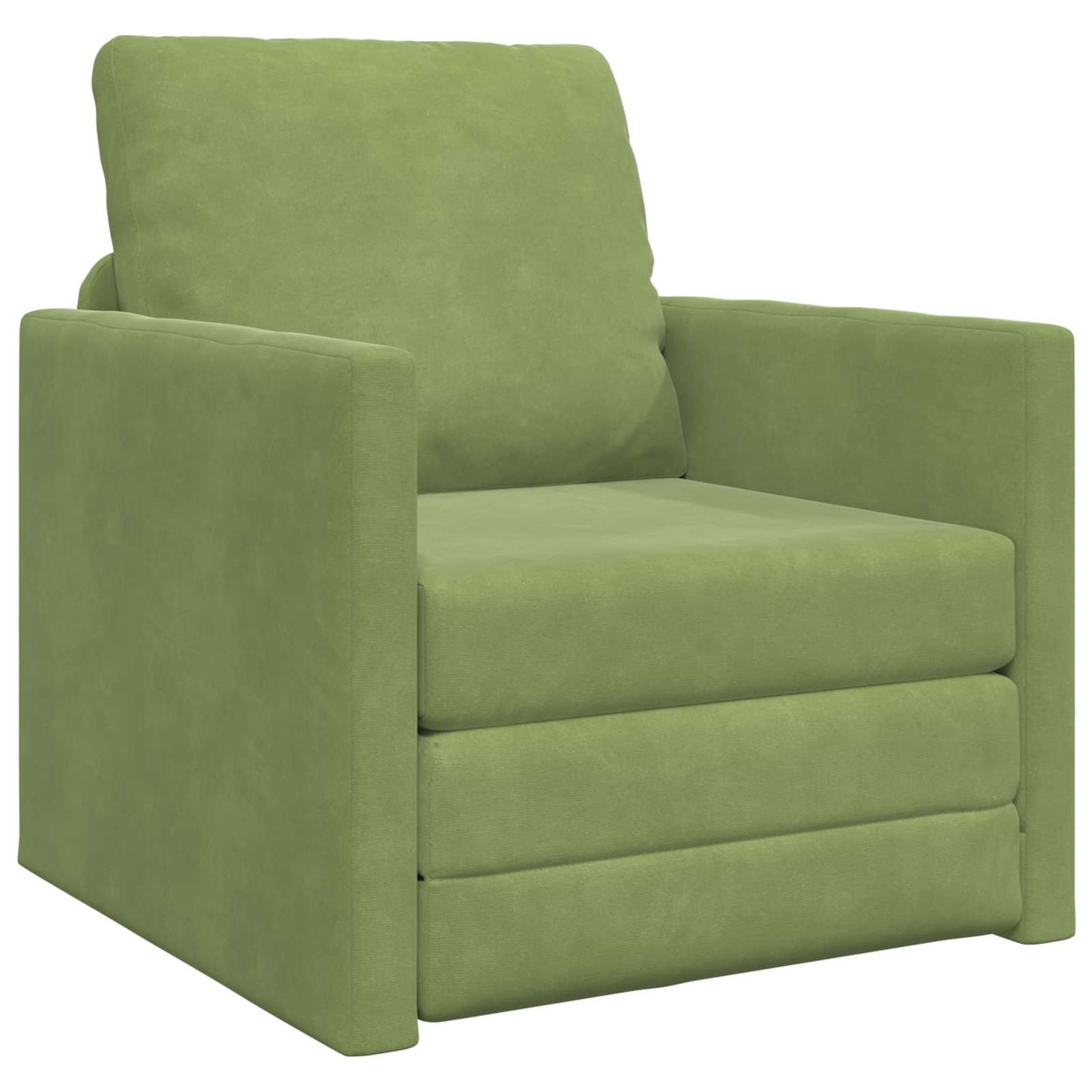 Schlafsofa Hellgrün 74 x 77 x 81 cm Samt