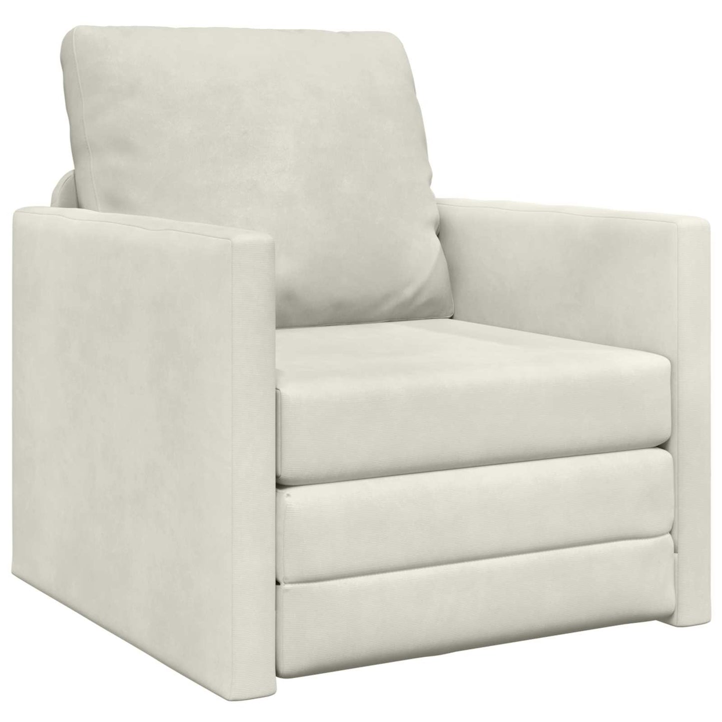 Schlafsofa Creme 74 x 77 x 81 cm Samt