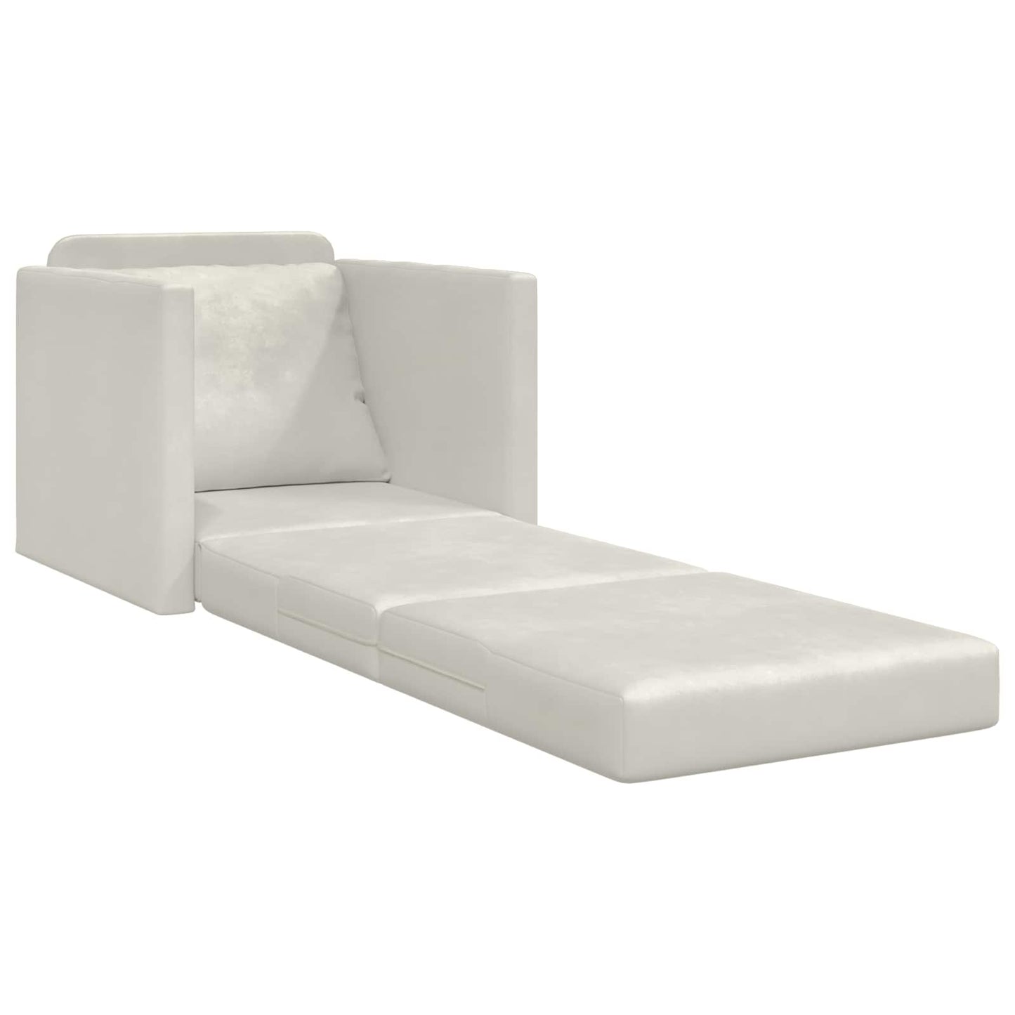 Schlafsofa Creme 74 x 77 x 81 cm Samt