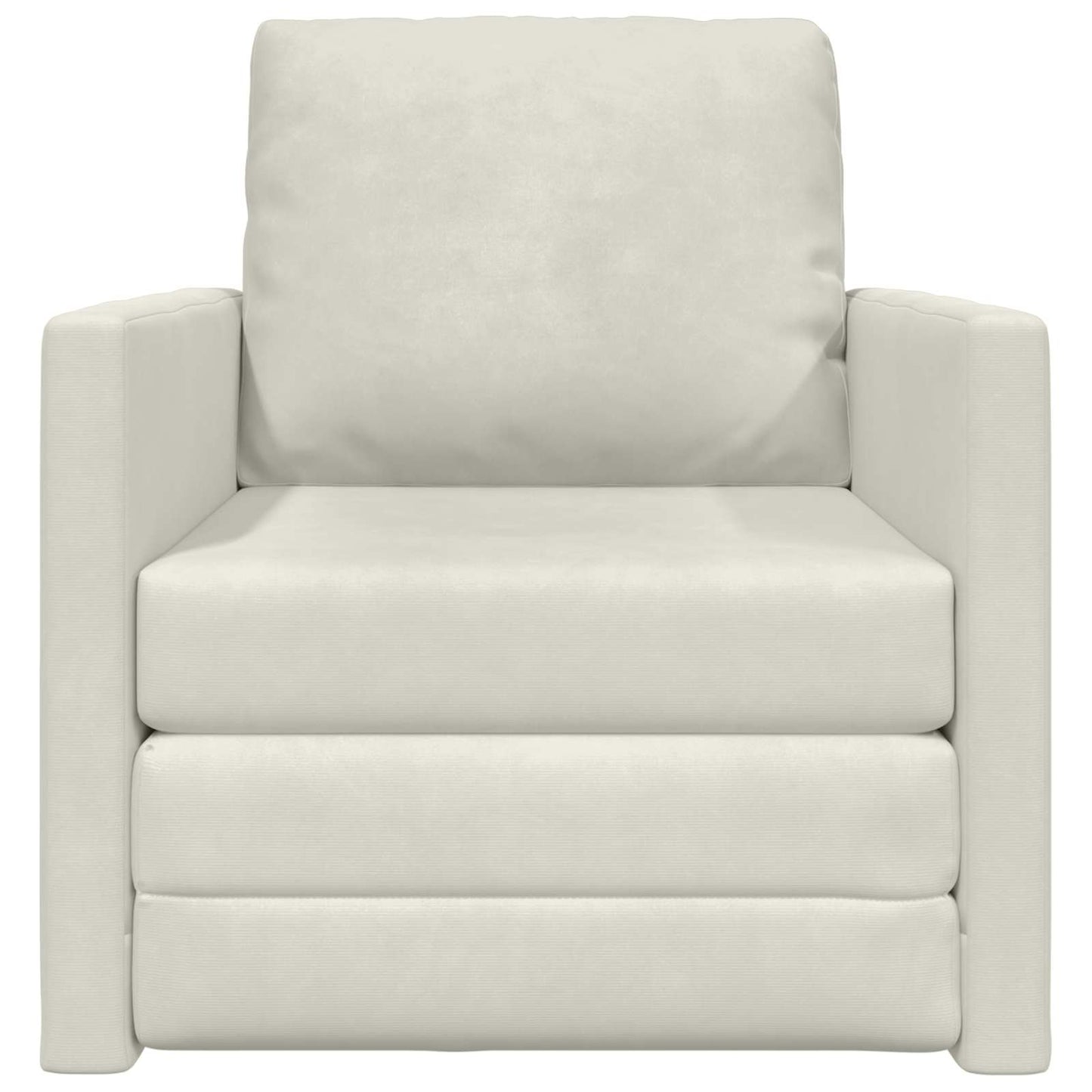 Schlafsofa Creme 74 x 77 x 81 cm Samt