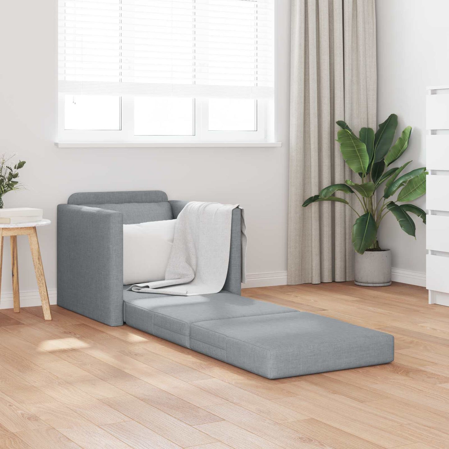Schlafsofa 60cm Hellgrau Stoff