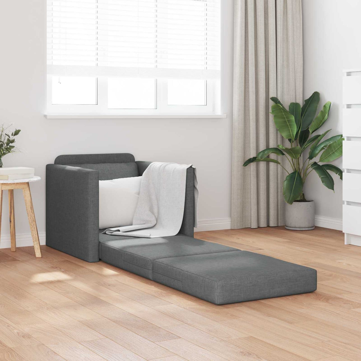 Schlafsofa 60cm Dunkelgrau Stoff