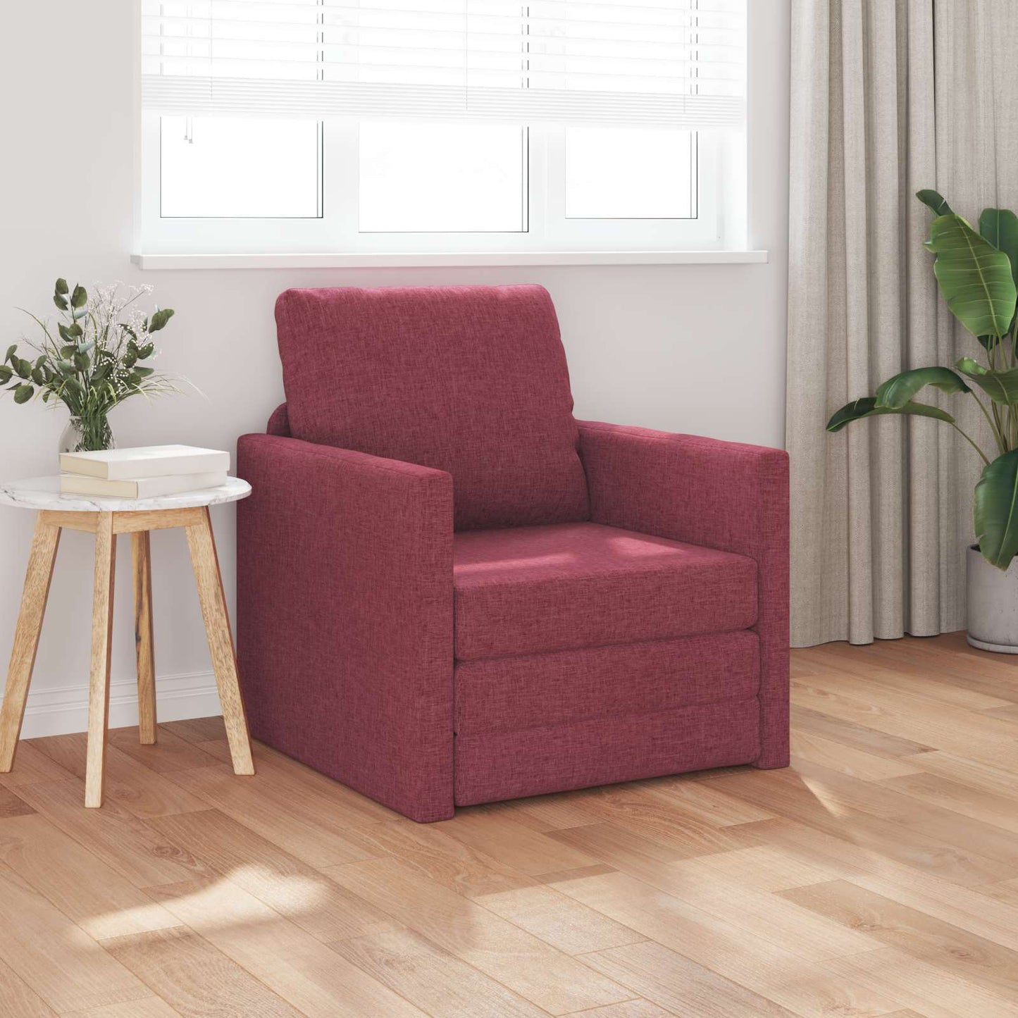 Schlafsofa Weinrot 74 x 77 x 81 cm Stoff