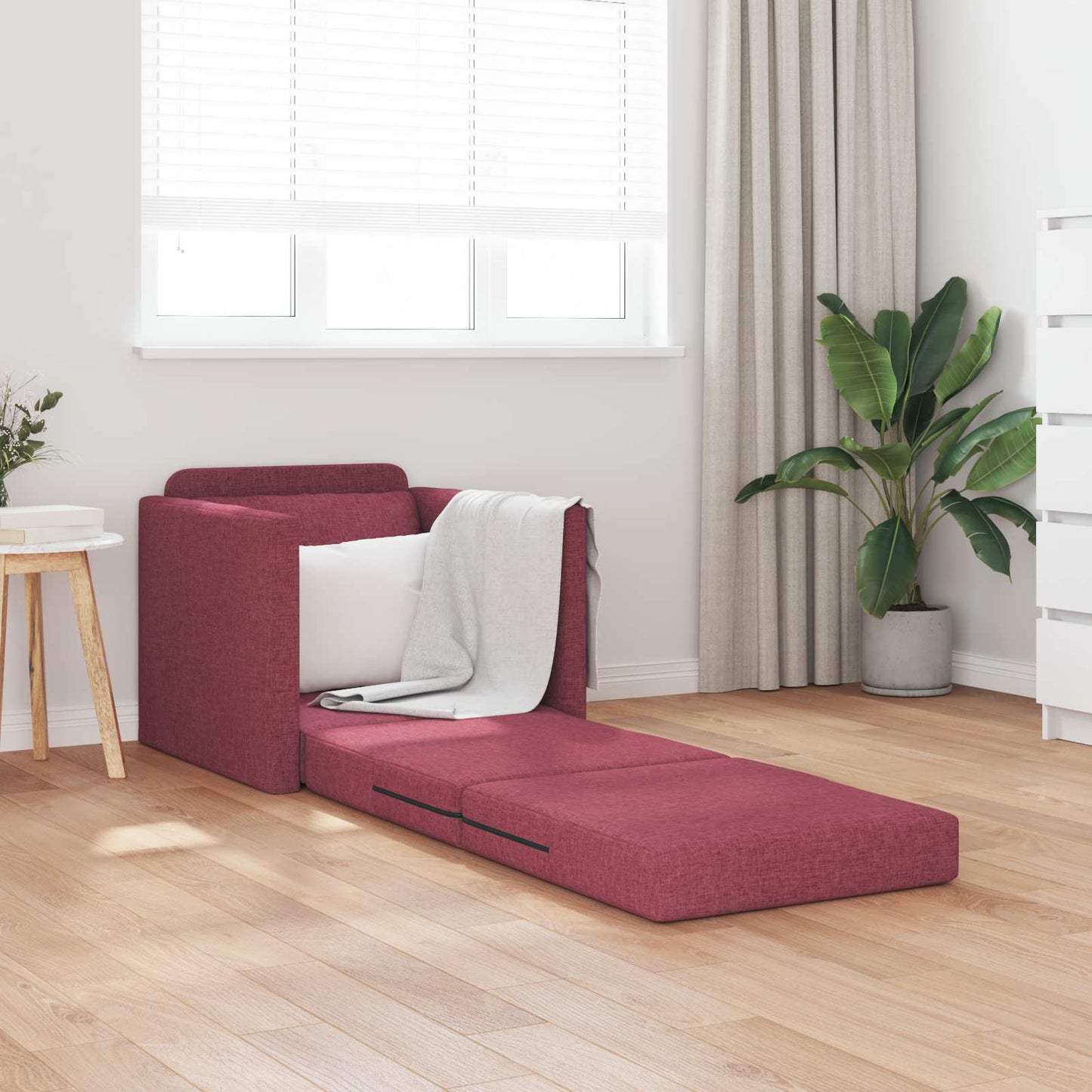 Schlafsofa Weinrot 74 x 77 x 81 cm Stoff