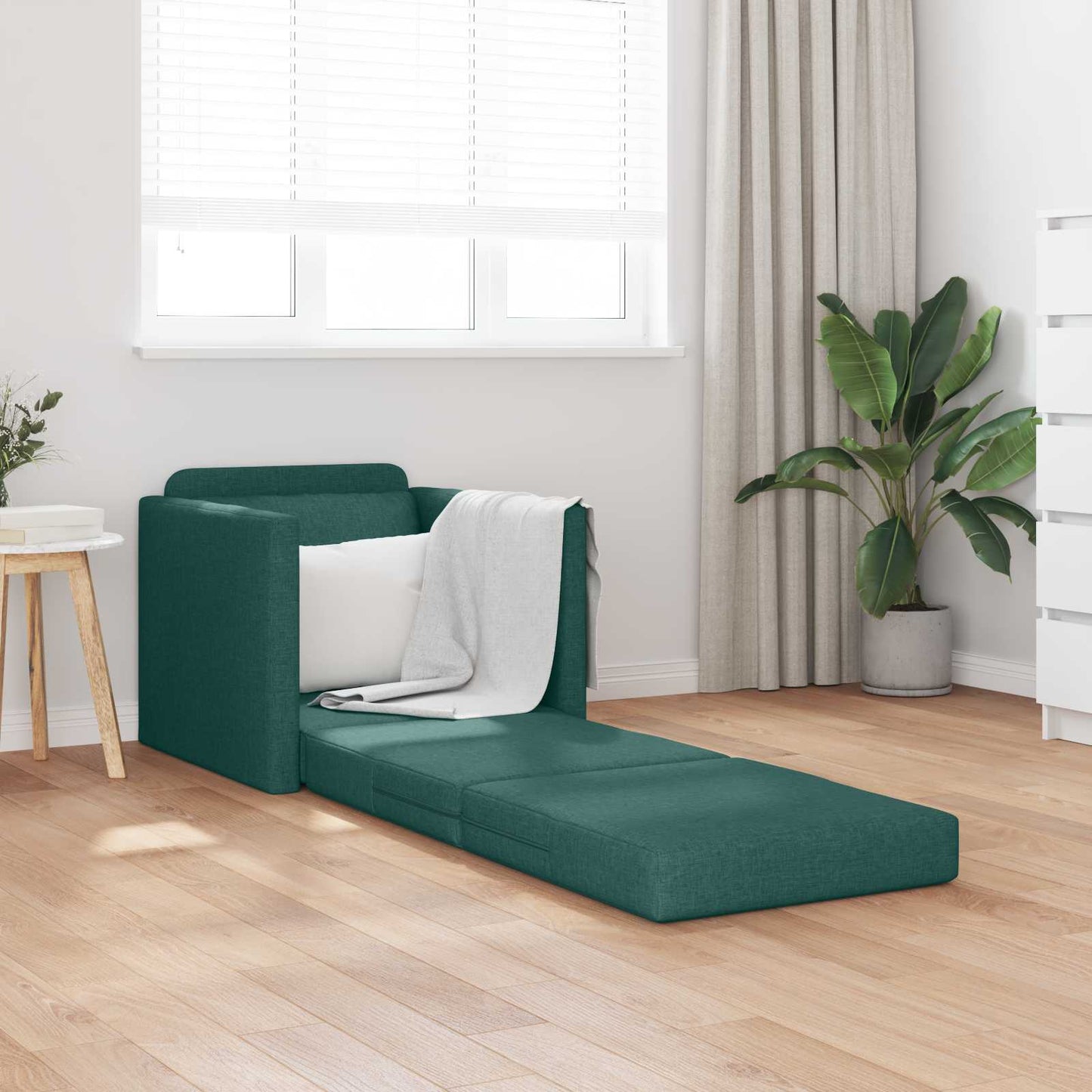 Schlafsofa Dunkelgrün 74 x 77 x 81 cm Stoff