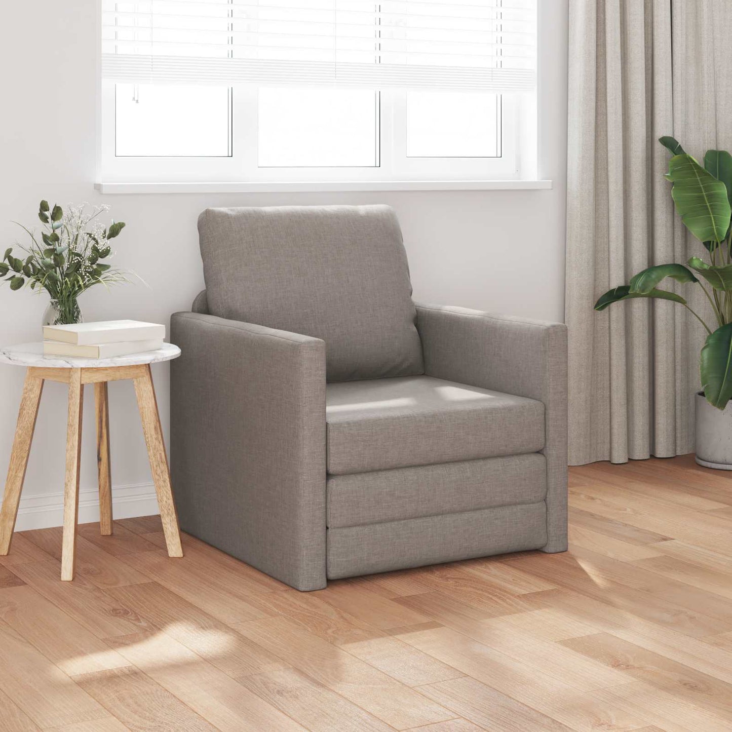 Schlafsofa Taupe 74 x 77 x 81 cm Stoff