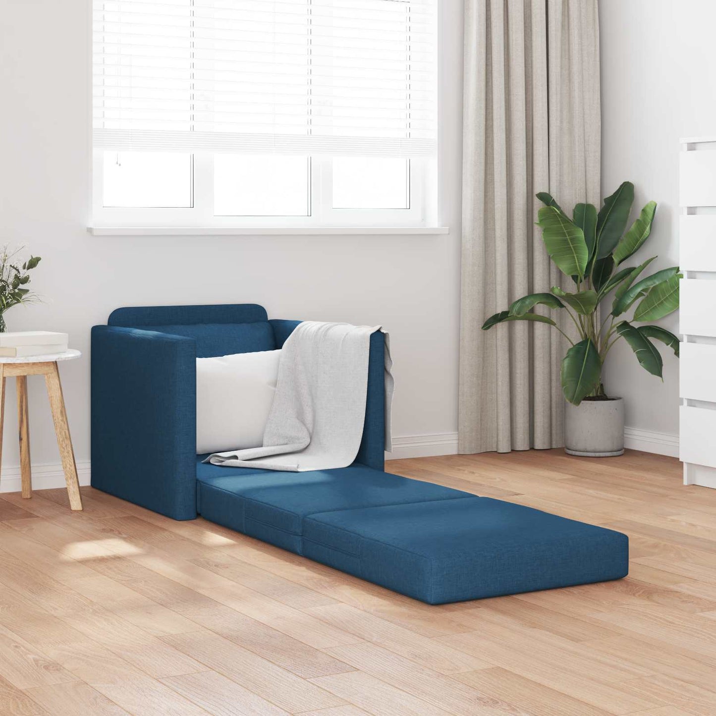 Schlafsofa Blau 74 x 77 x 81 cm Stoff