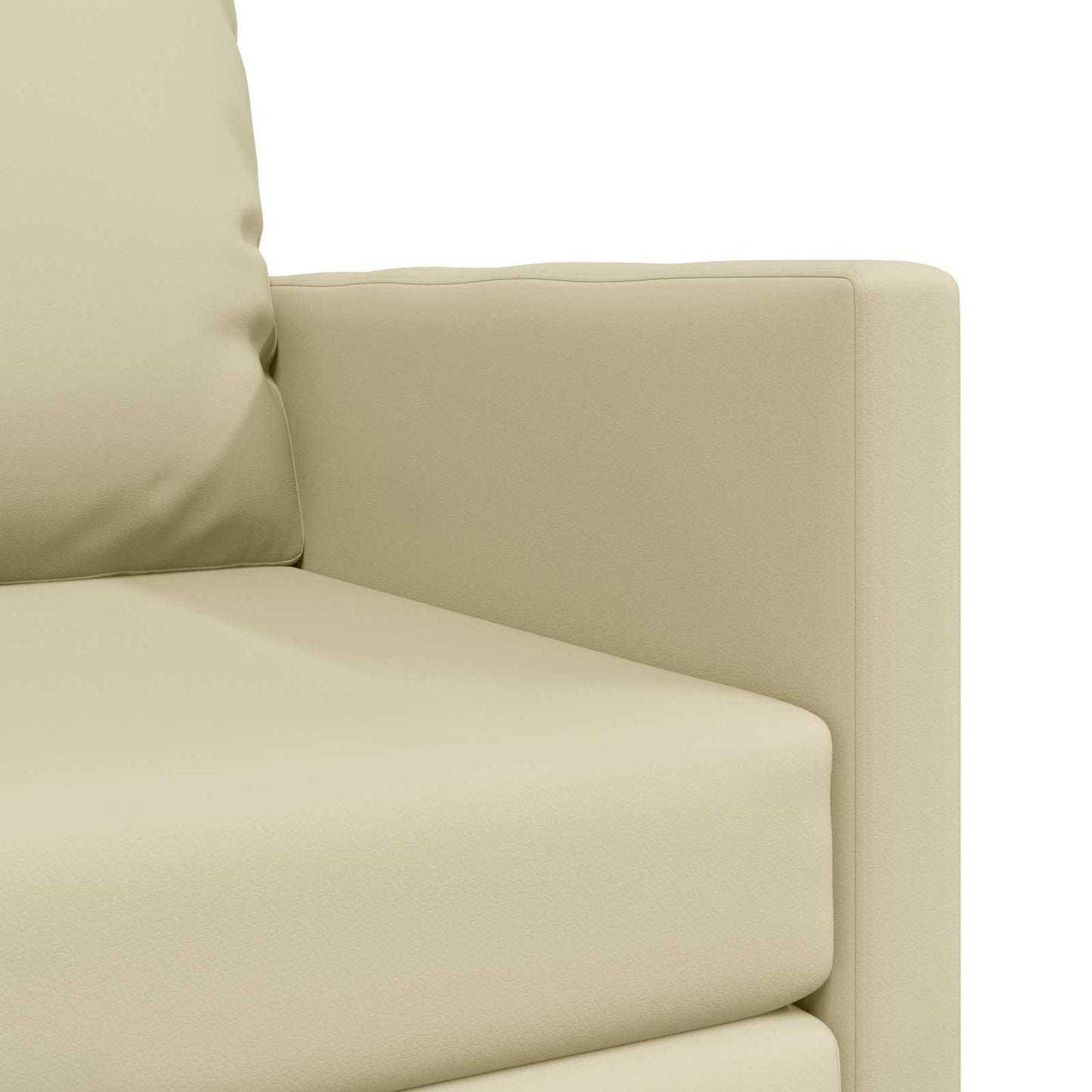 Schlafsofa 60cm Creme Kunstleder