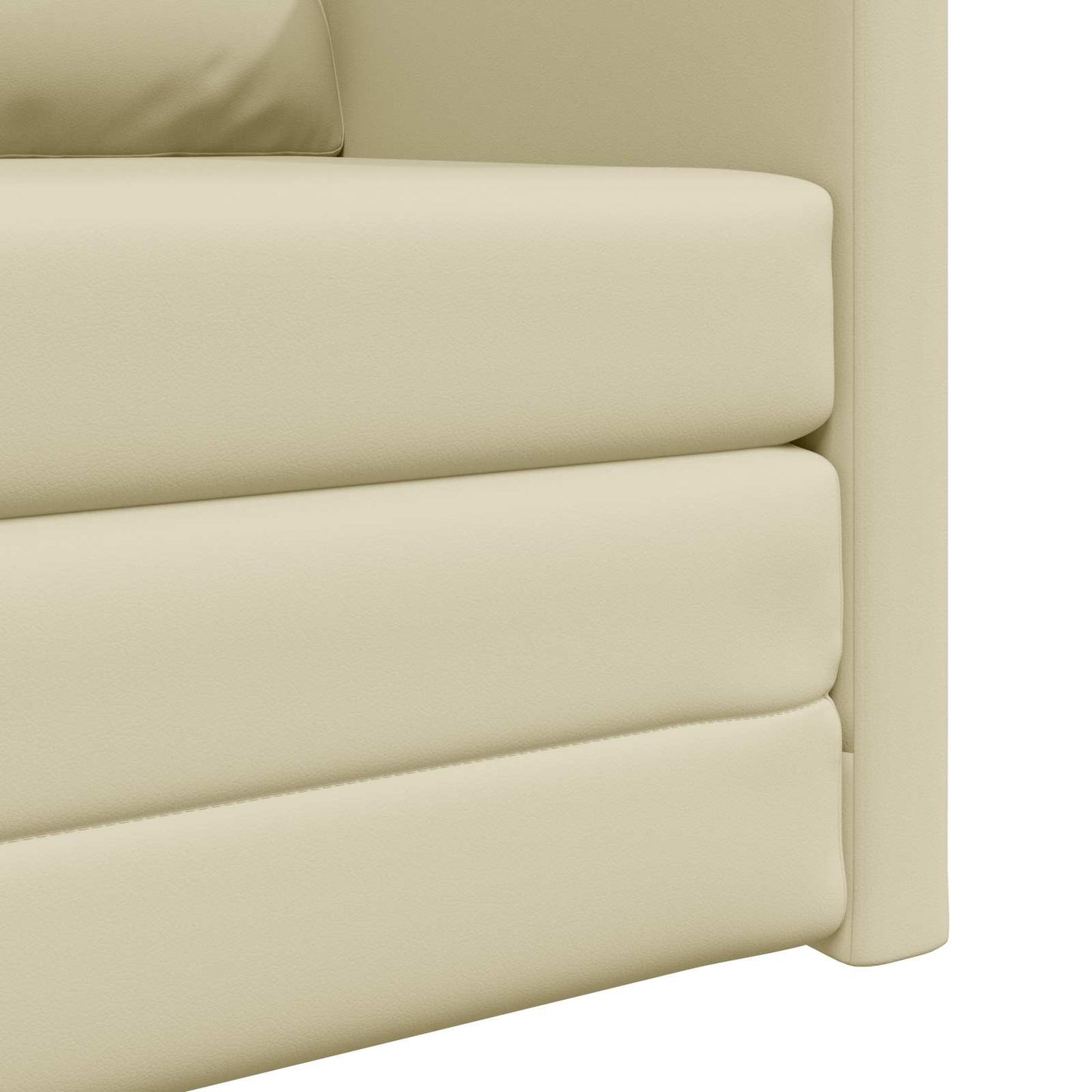 Schlafsofa 60cm Creme Kunstleder