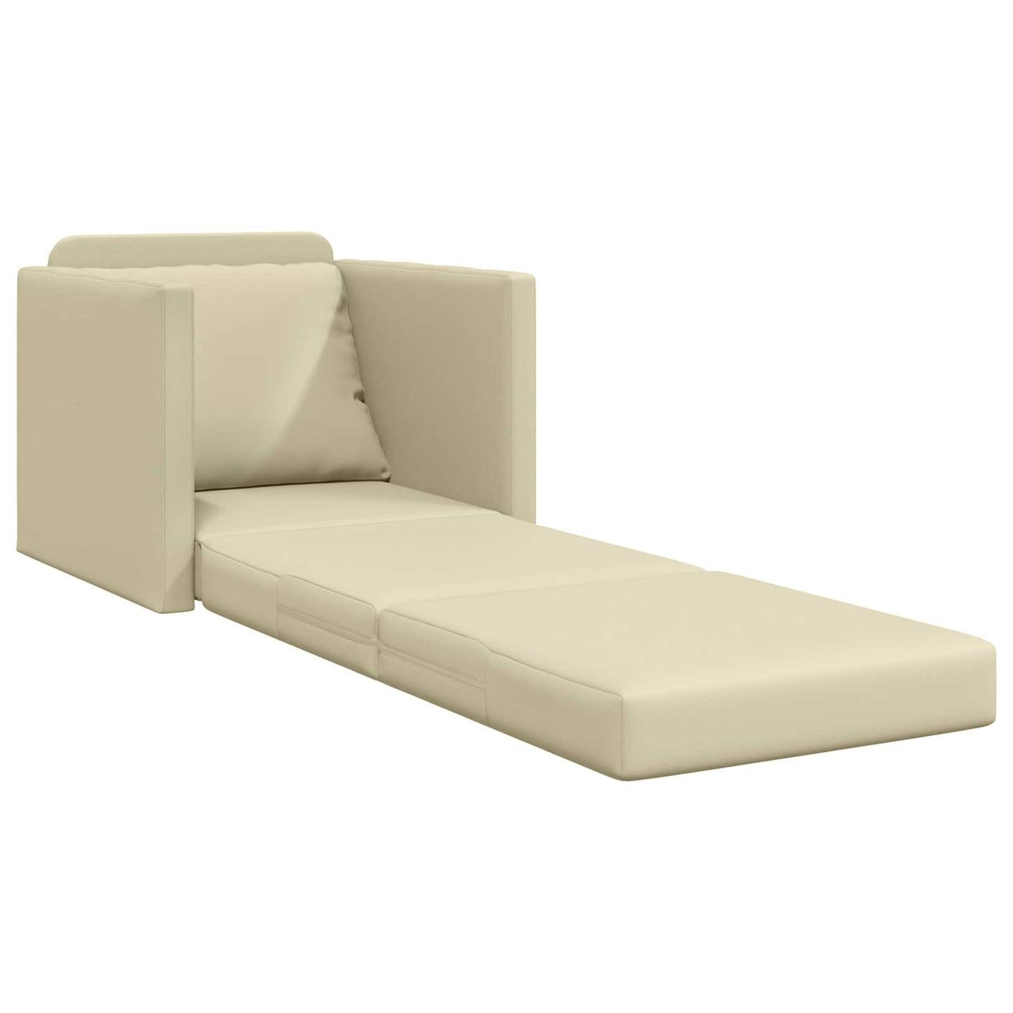 Schlafsofa 60cm Creme Kunstleder