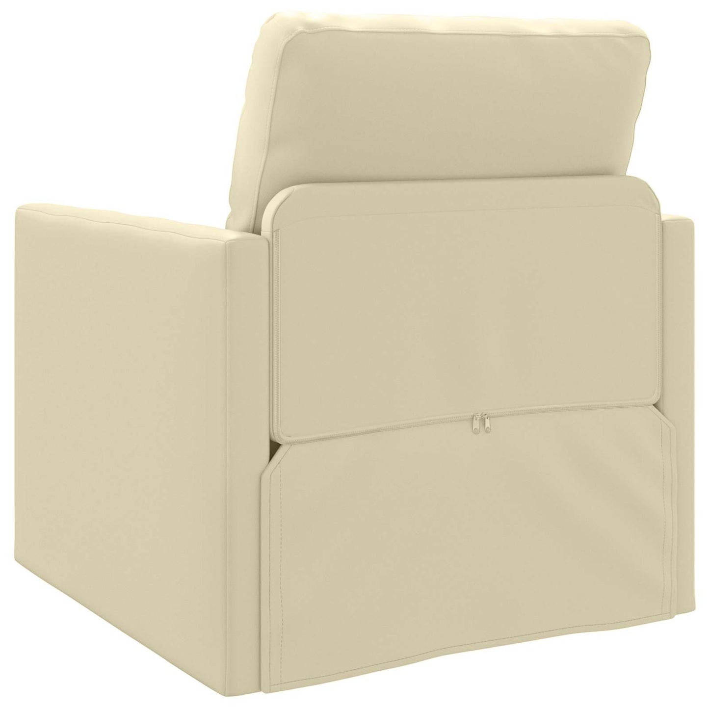 Schlafsofa 60cm Creme Kunstleder