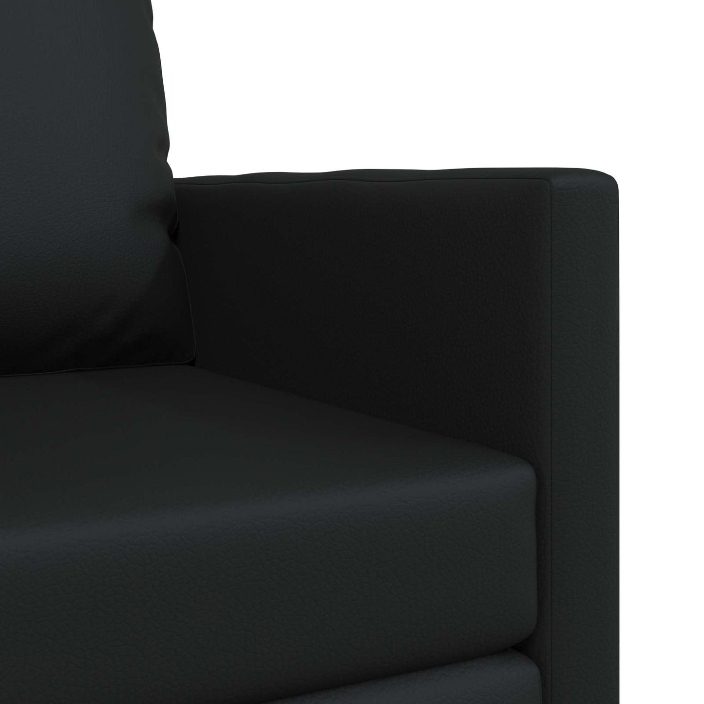 Schlafsofa 60cm Schwarz Kunstleder