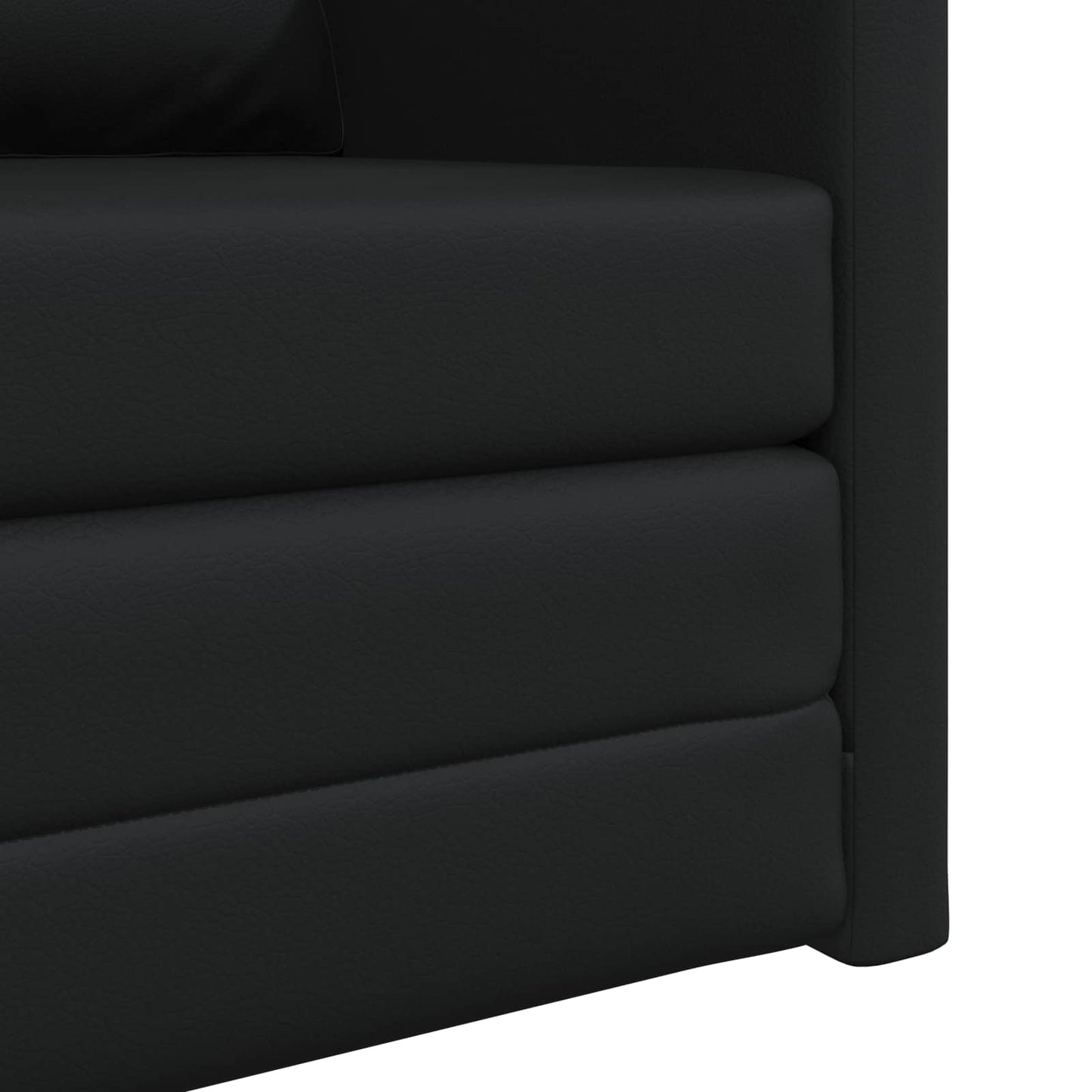 Schlafsofa 60cm Schwarz Kunstleder