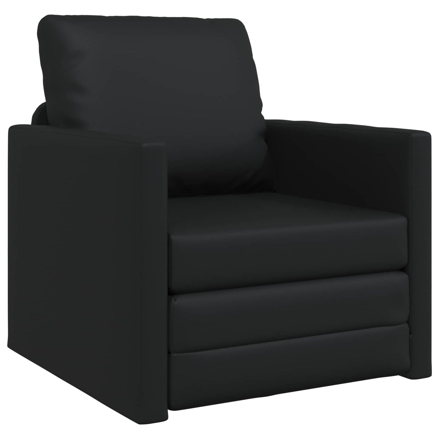 Schlafsofa 60cm Schwarz Kunstleder