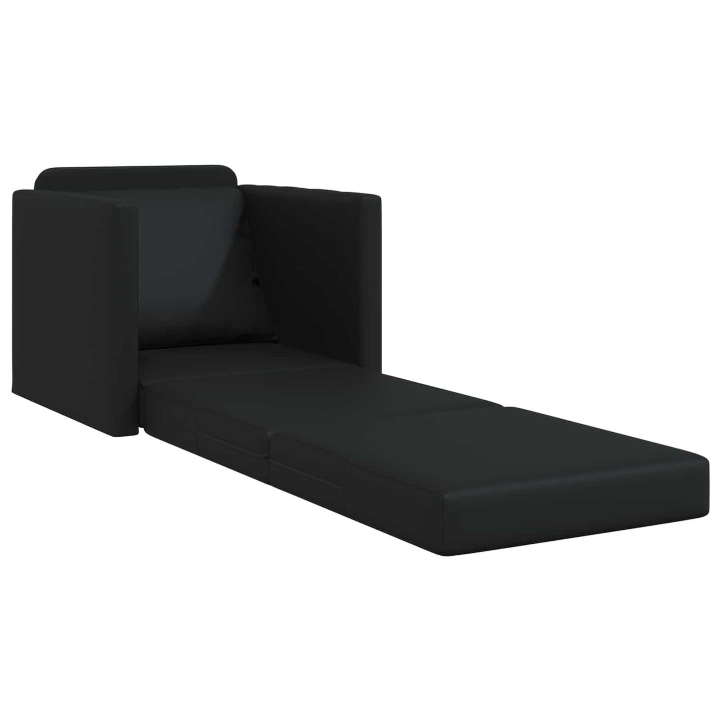 Schlafsofa 60cm Schwarz Kunstleder