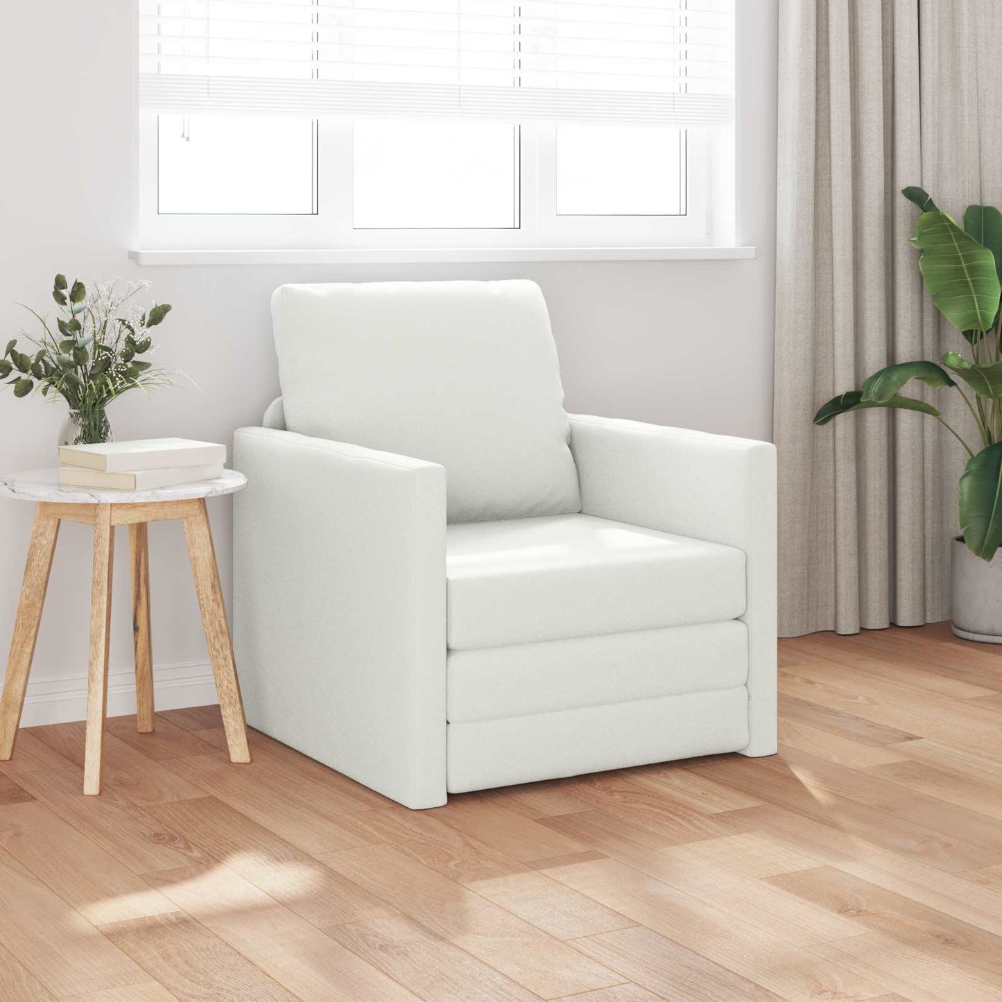Schlafsofa 60cm Weiß Kunstleder