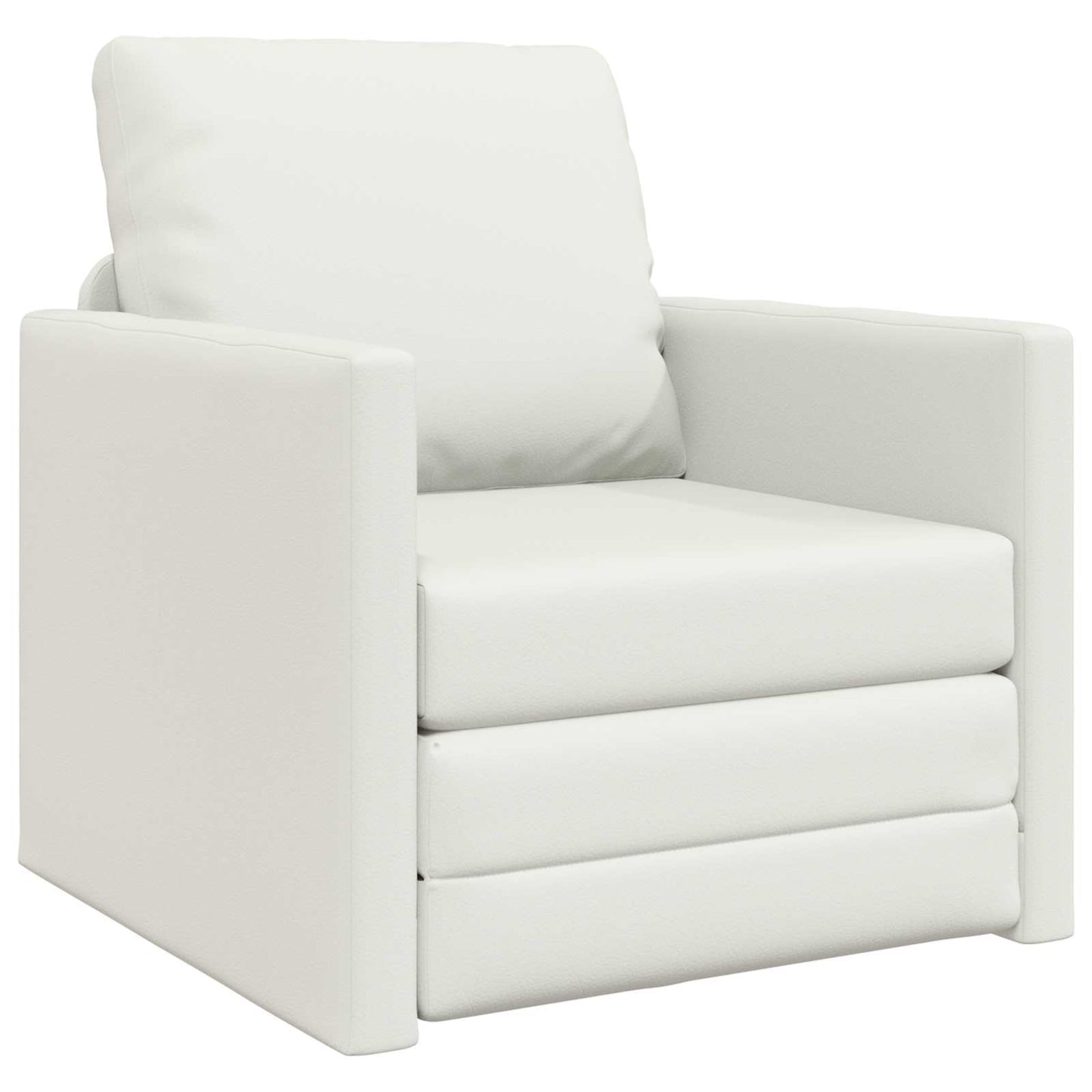 Schlafsofa 60cm Weiß Kunstleder