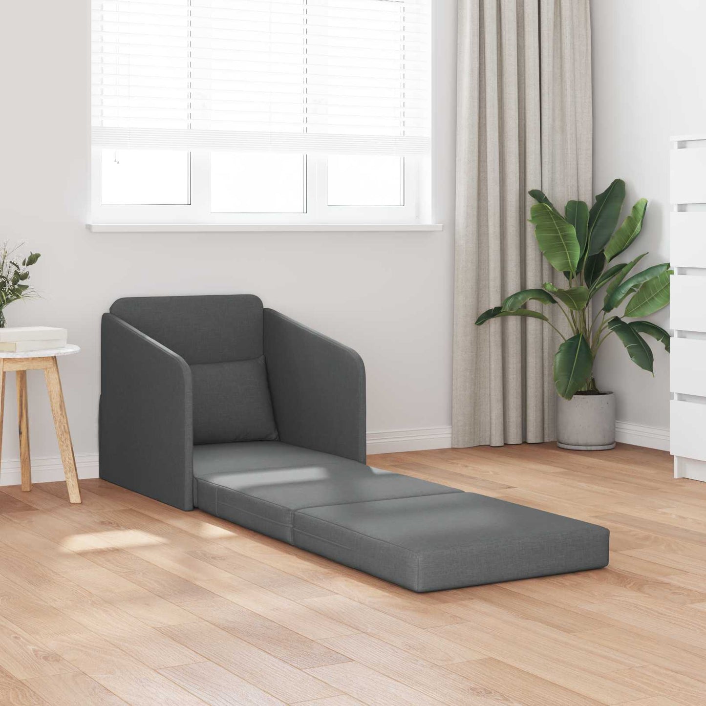 Schlafsofa Dunkelgrau 65 x 80 x 83 cm Stoff
