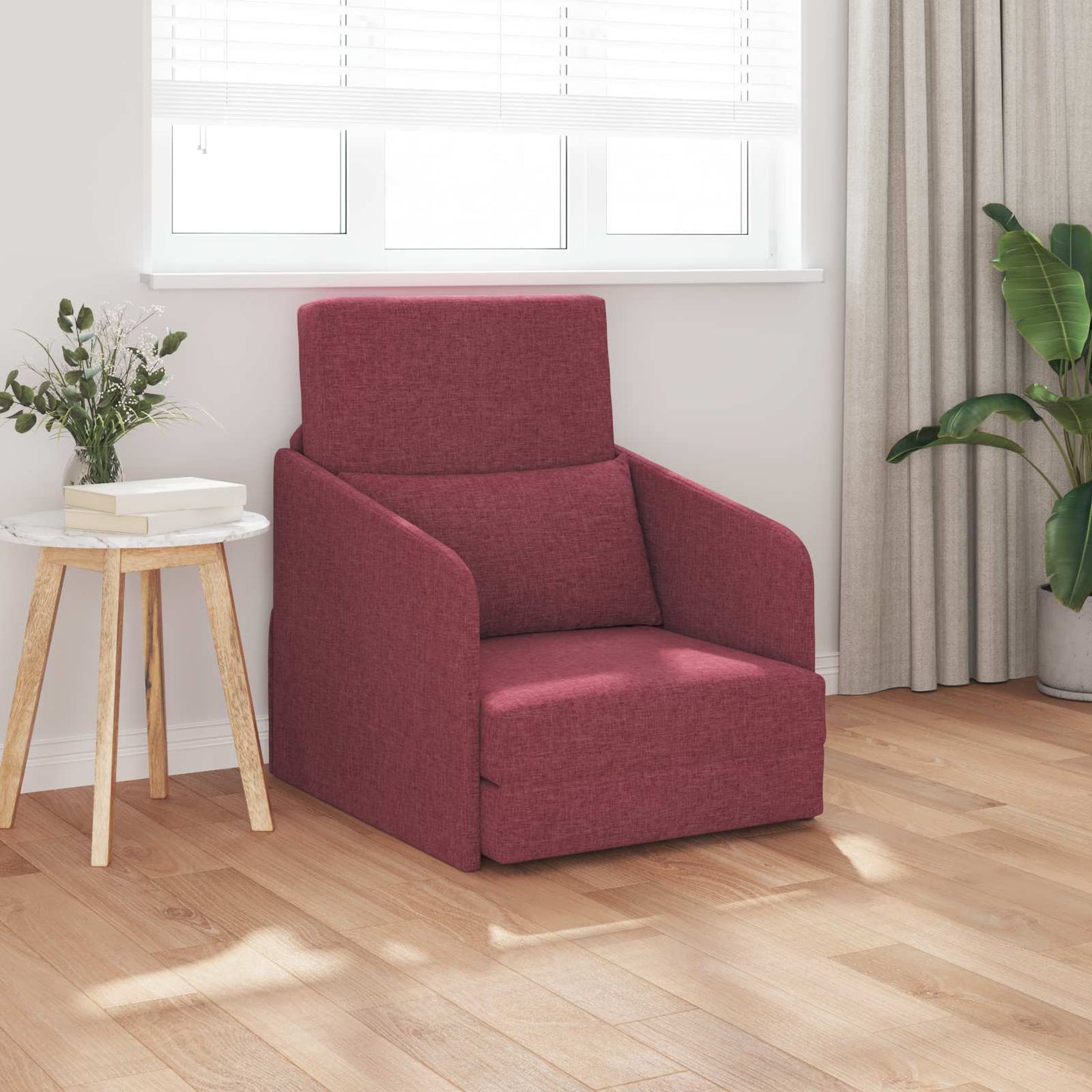 Schlafsofa Weinrot 65 x 80 x 83 cm Stoff