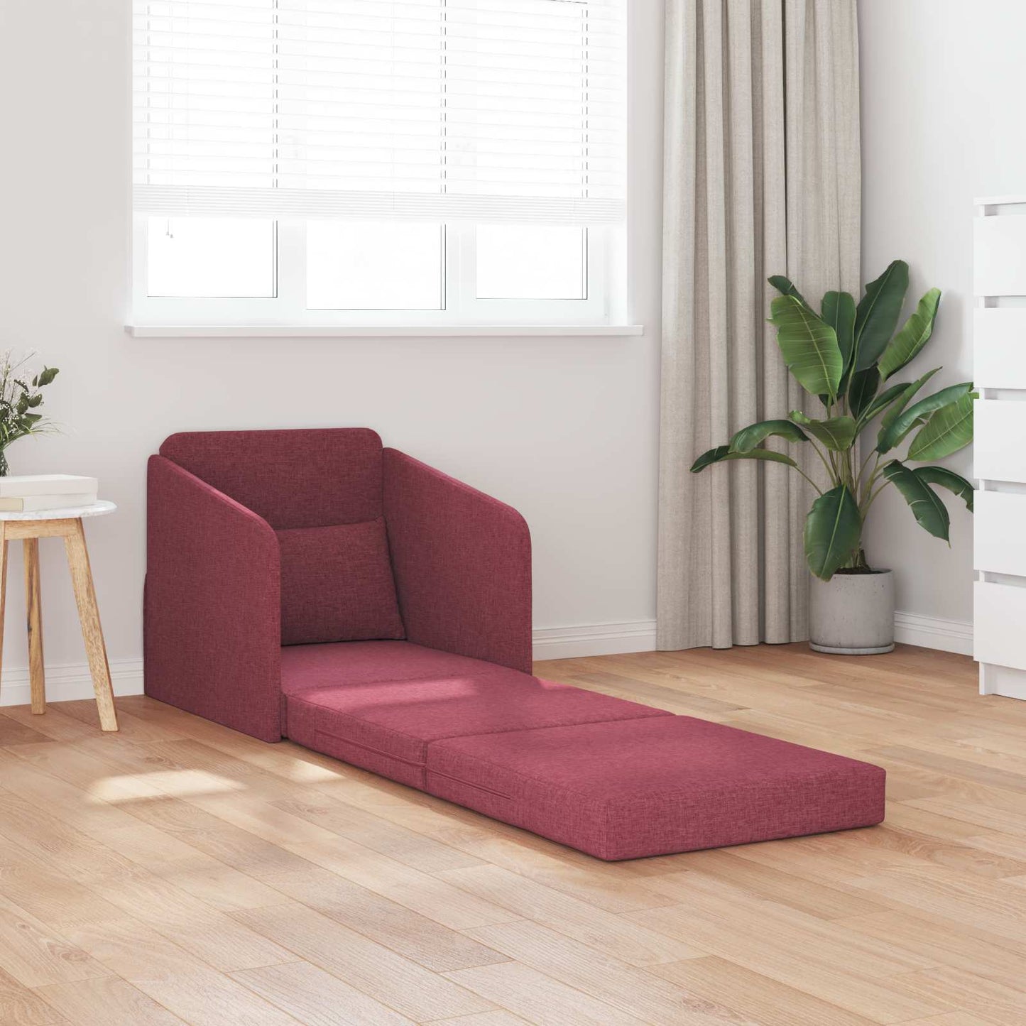 Schlafsofa Weinrot 65 x 80 x 83 cm Stoff