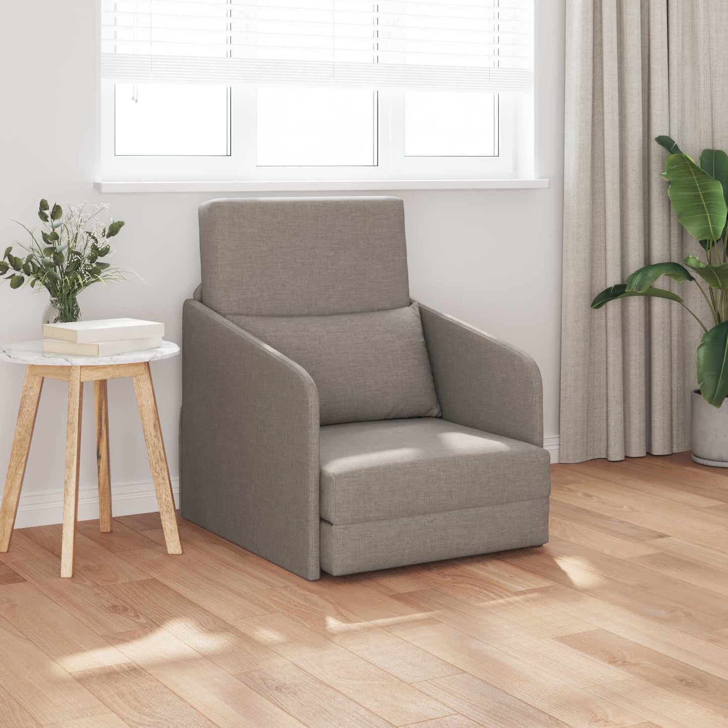 Schlafsofa Taupe 65 x 80 x 83 cm Stoff