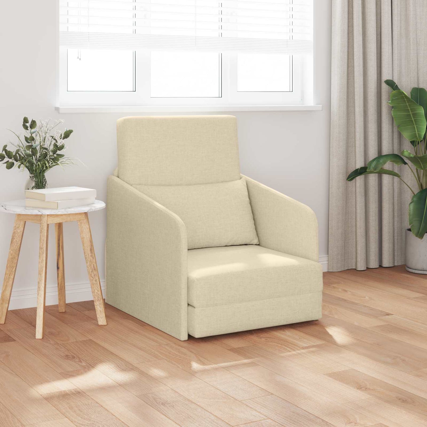 Schlafsofa Creme 65 x 80 x 83 cm Stoff