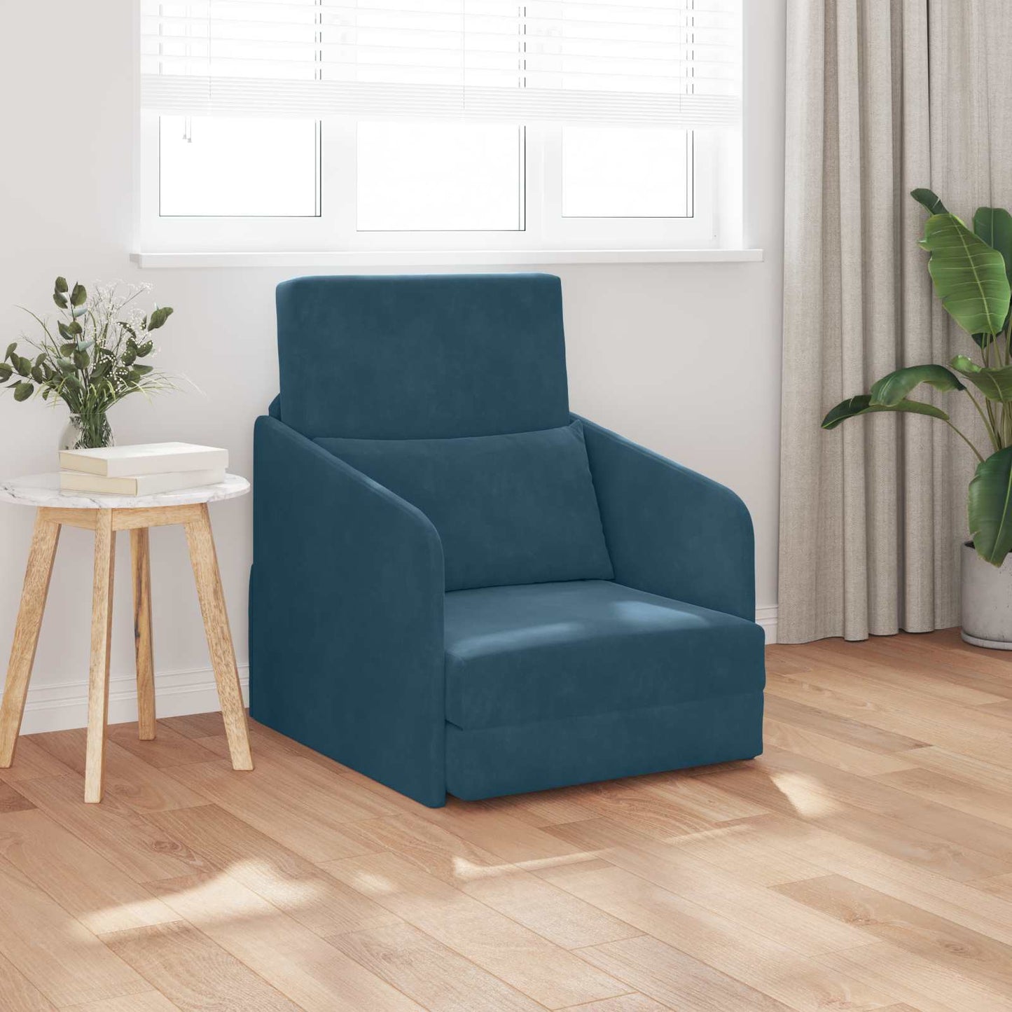 Schlafsofa Blau 65 x 80 x 83 cm Samt