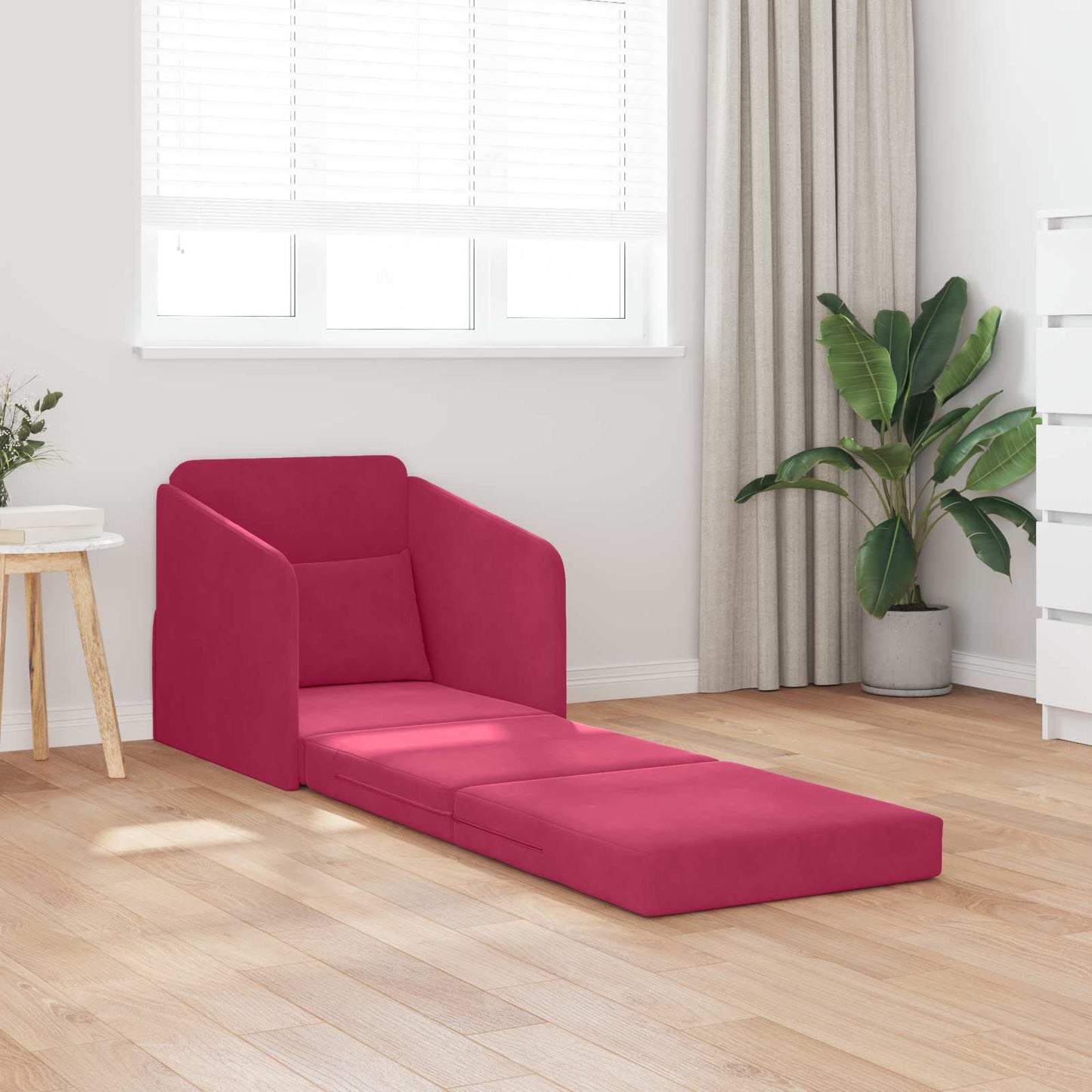 Schlafsofa Weinrot 65 x 80 x 83 cm Samt