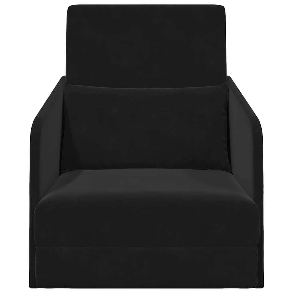 Schlafsofa Schwarz 65 x 80 x 83 cm Samt