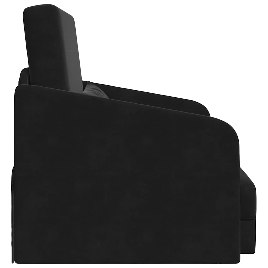 Schlafsofa Schwarz 65 x 80 x 83 cm Samt